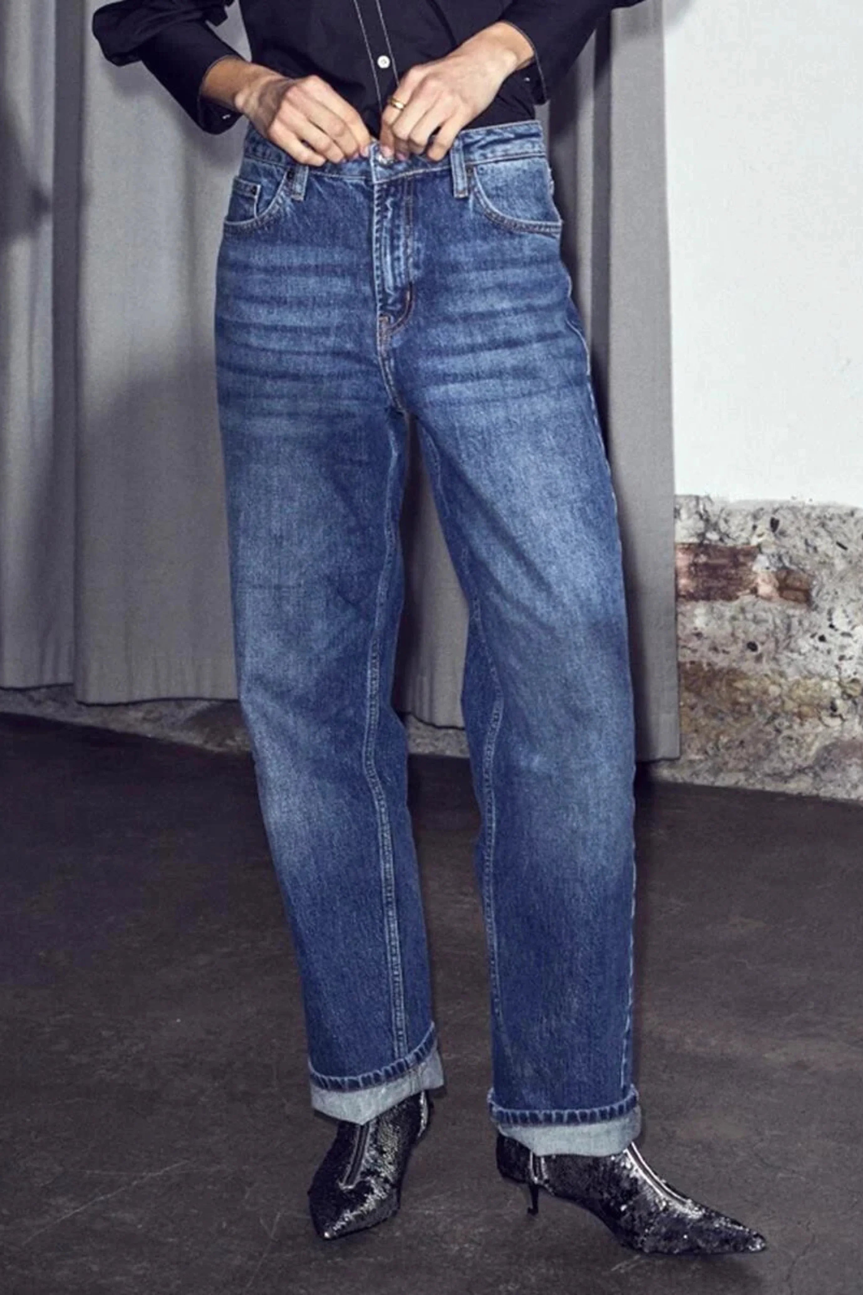 Co´Couture Jeans - FemmeCC Hip Jeans i Denim Blue