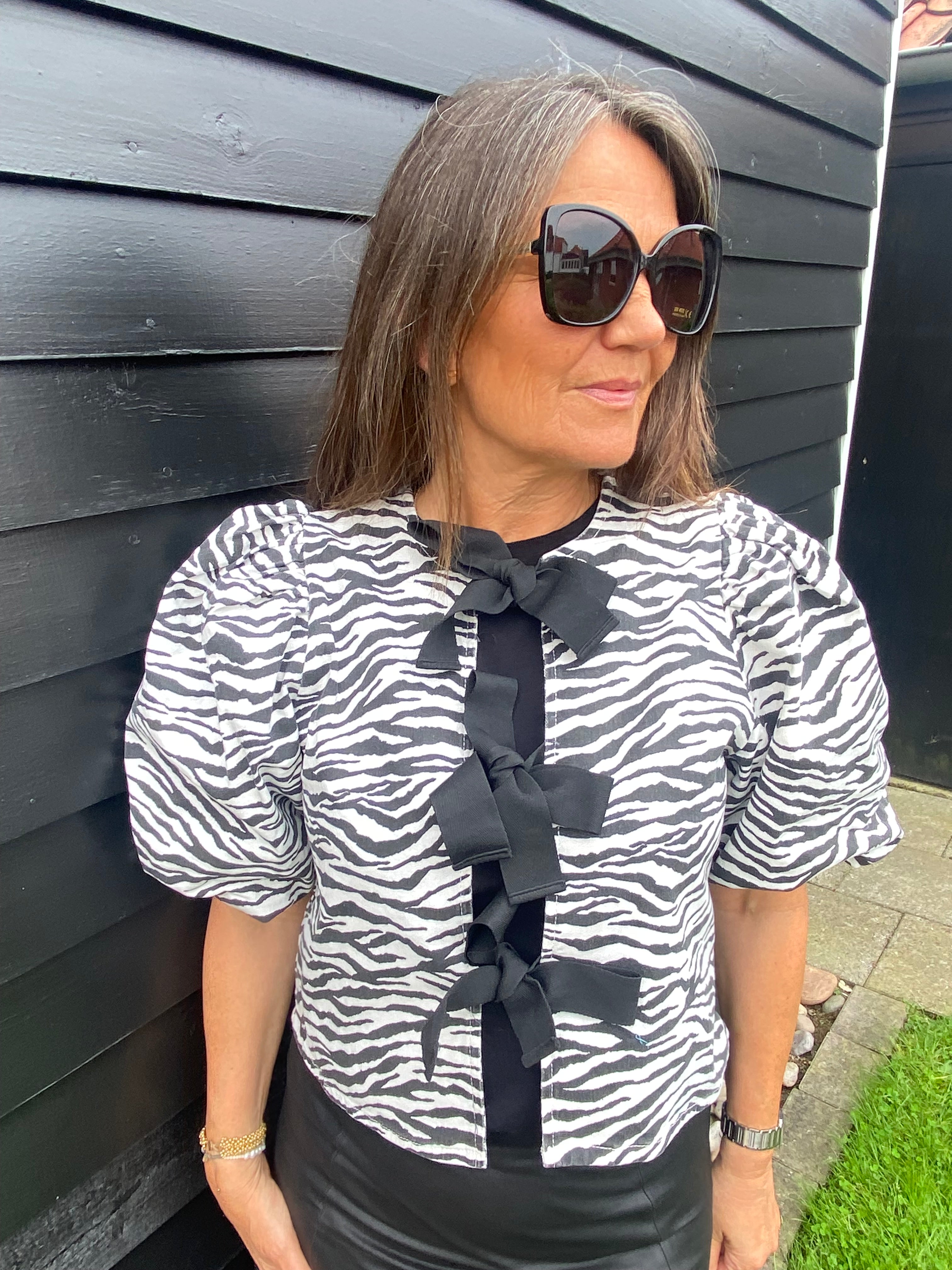 Co´Couture Bluse - ZionCC Zebra Bow Bluse i Zebra