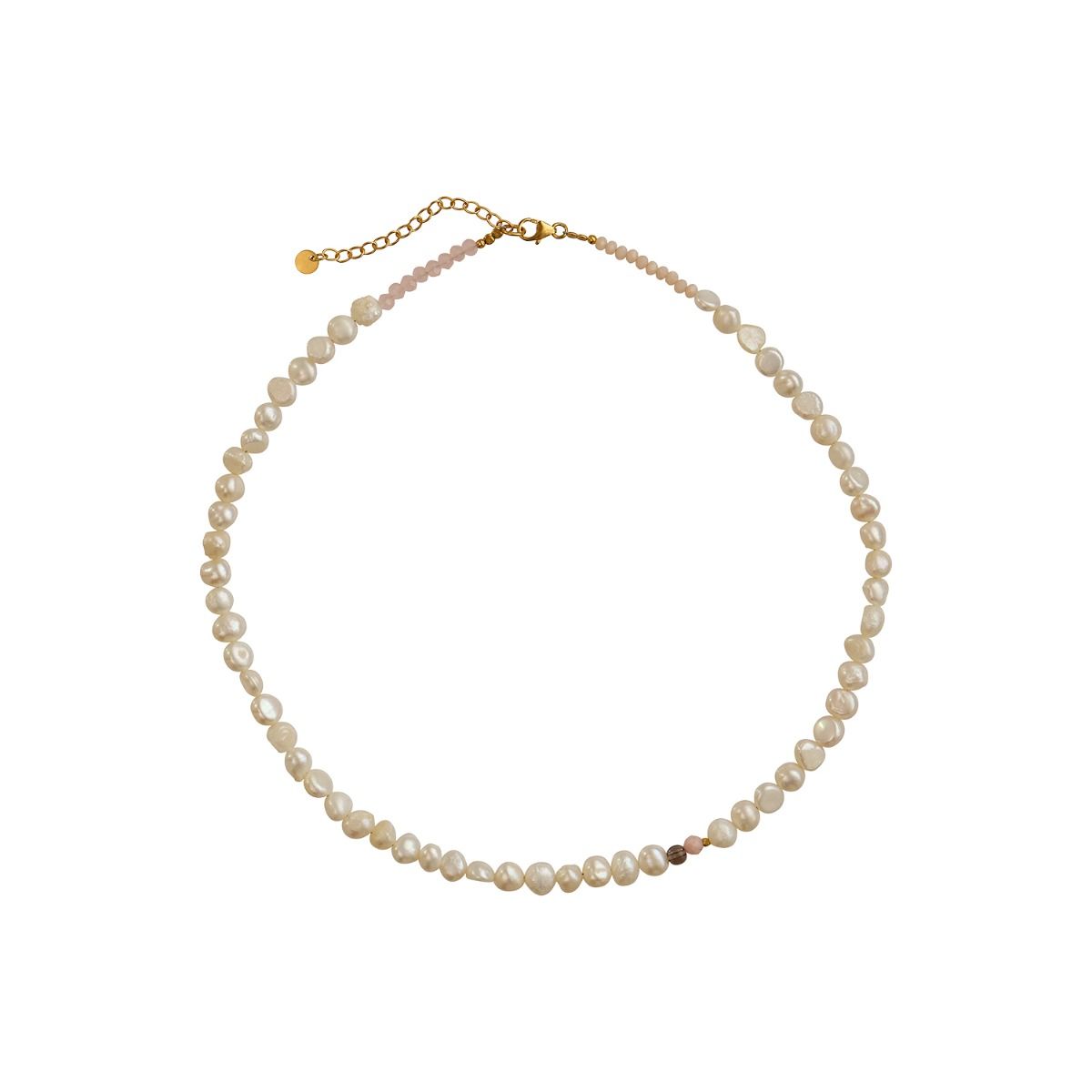 Stine A Halskæde - 2071 Pearly Halskæde i Mocha
