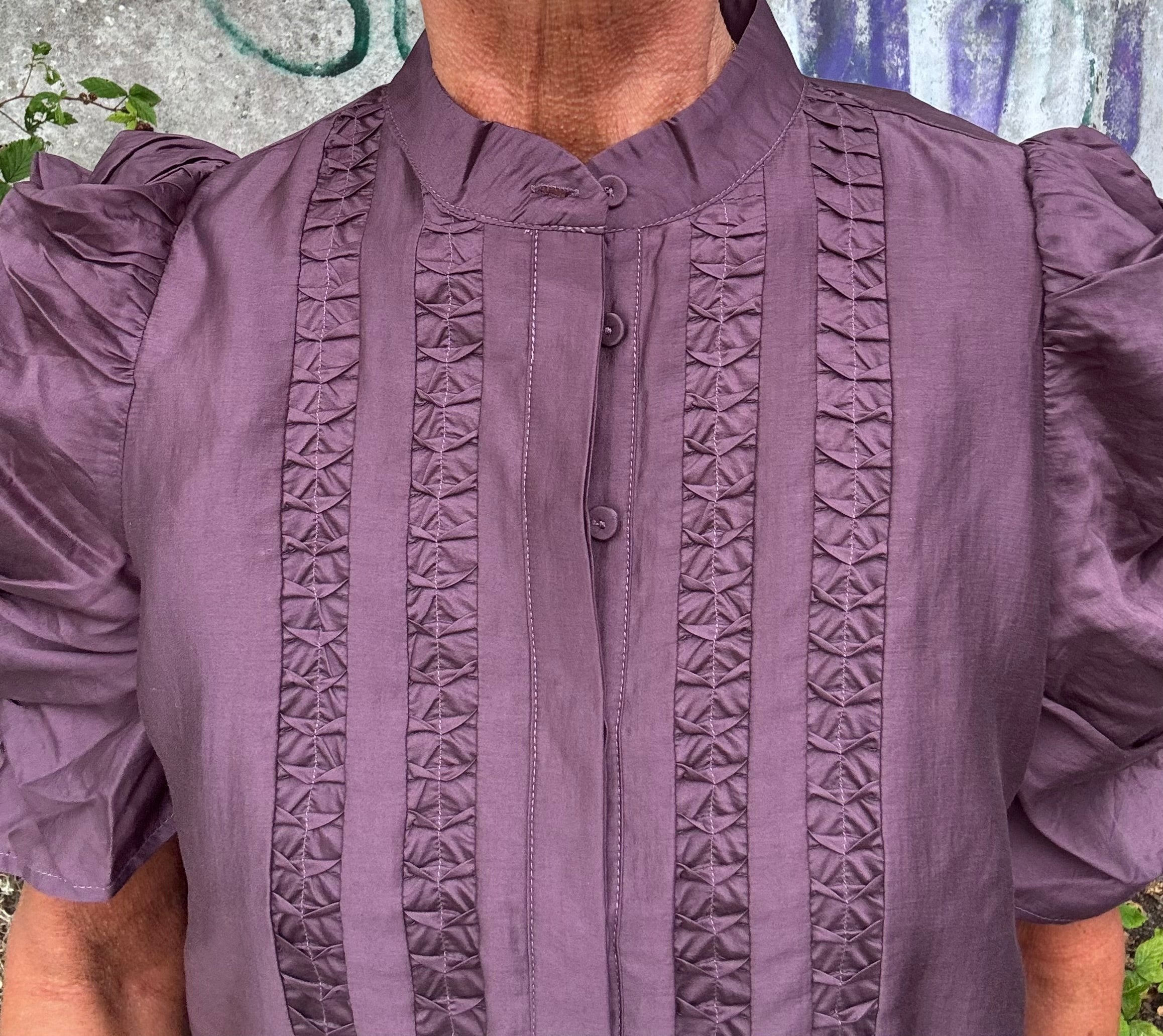 Gossia Bluse - AnnSofiGO Lull Bluse i Plum