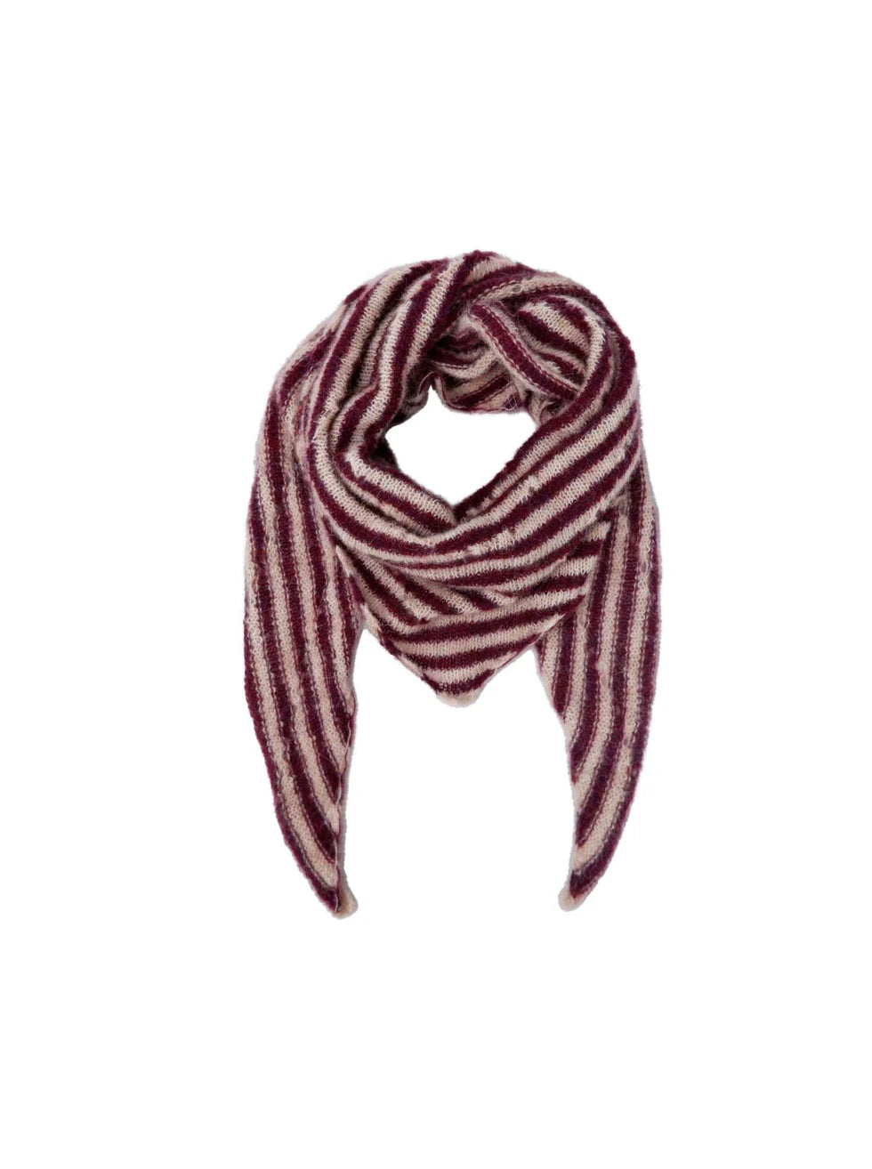 Black Colour Tørklæde - BcDell Mini Stribet Tørklæde i Plum