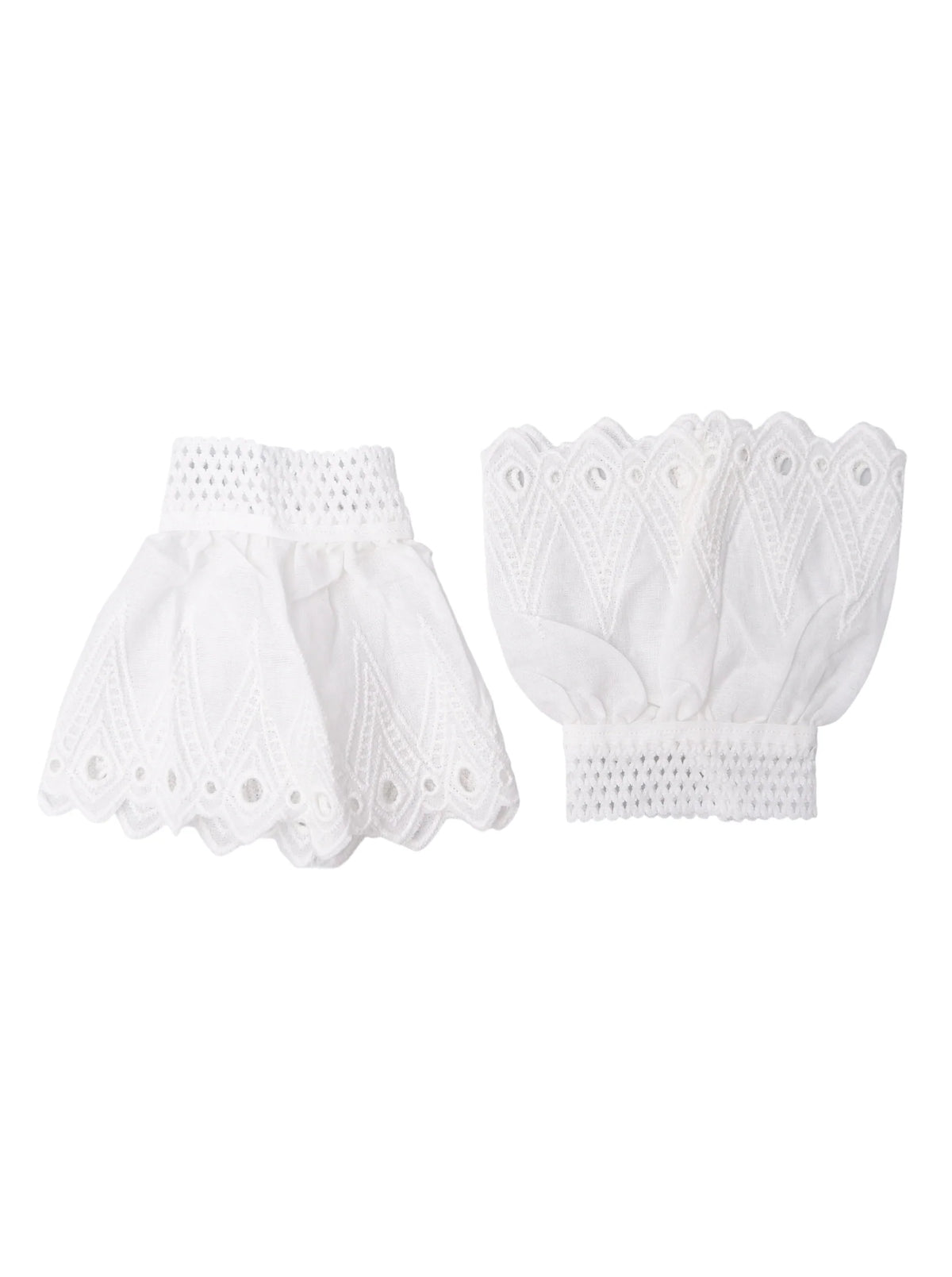 Black Colour Handsker - BcReeva Lace Cuffs i Off-white