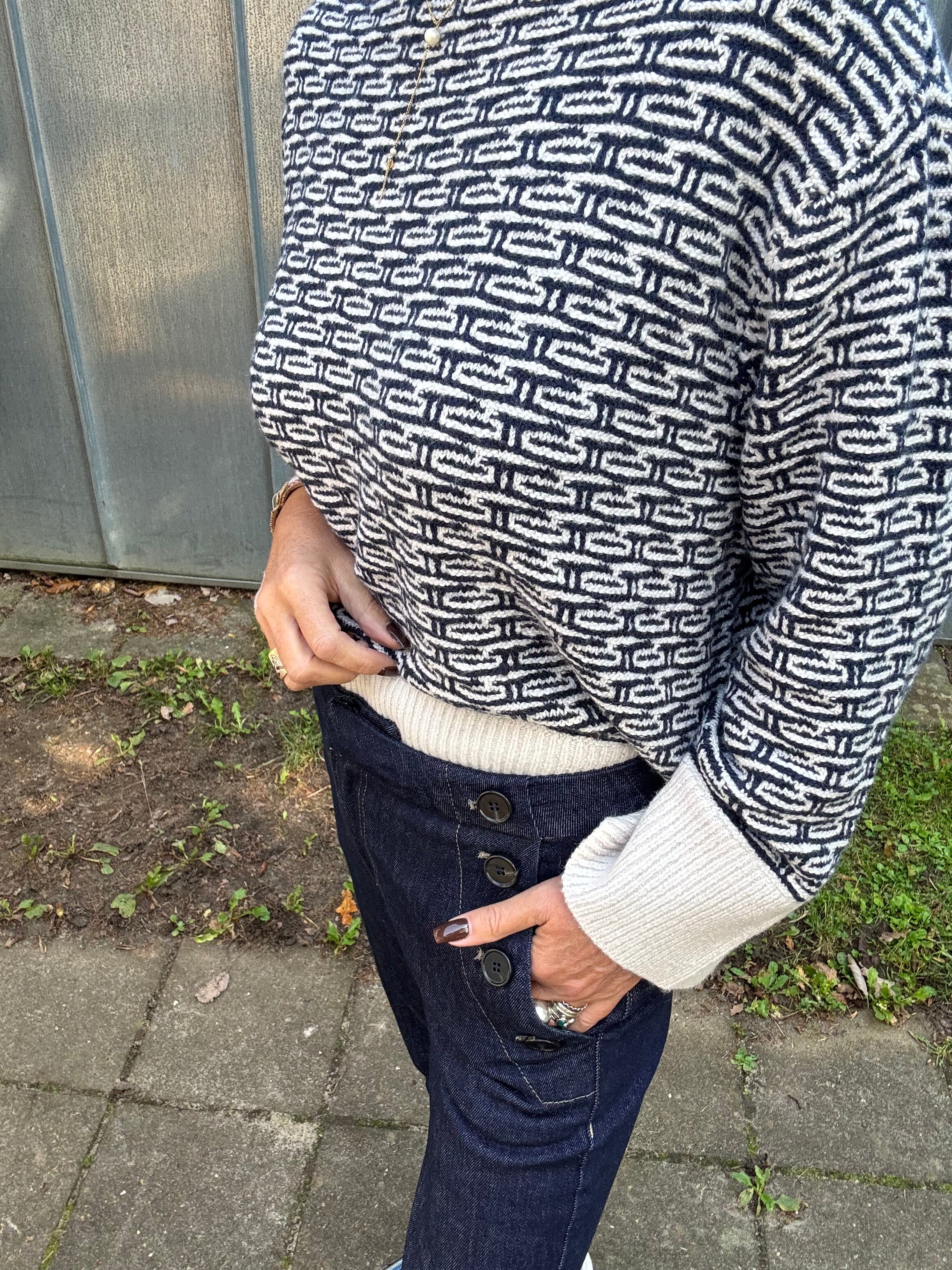 Pieszak Strik - Talia Strik Bluse i Midnight Navy