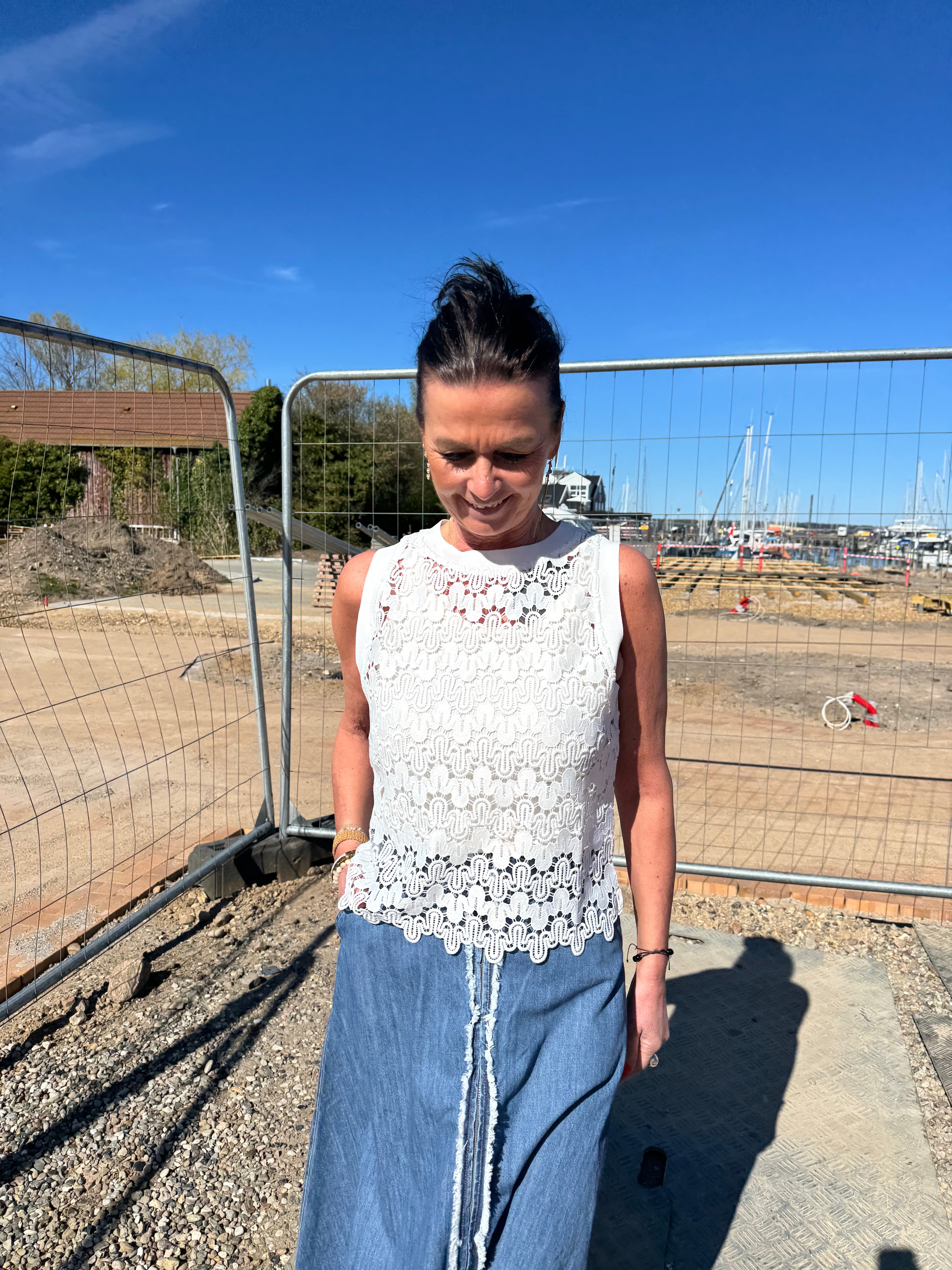 Coster Copenhagen Top - Lace Top i Hvid