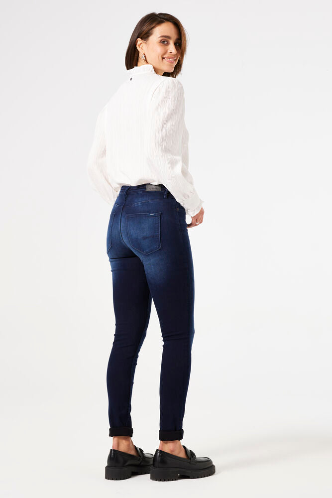 Garcia Jeans - Celia Superslim Fit Jeans i Dark Used