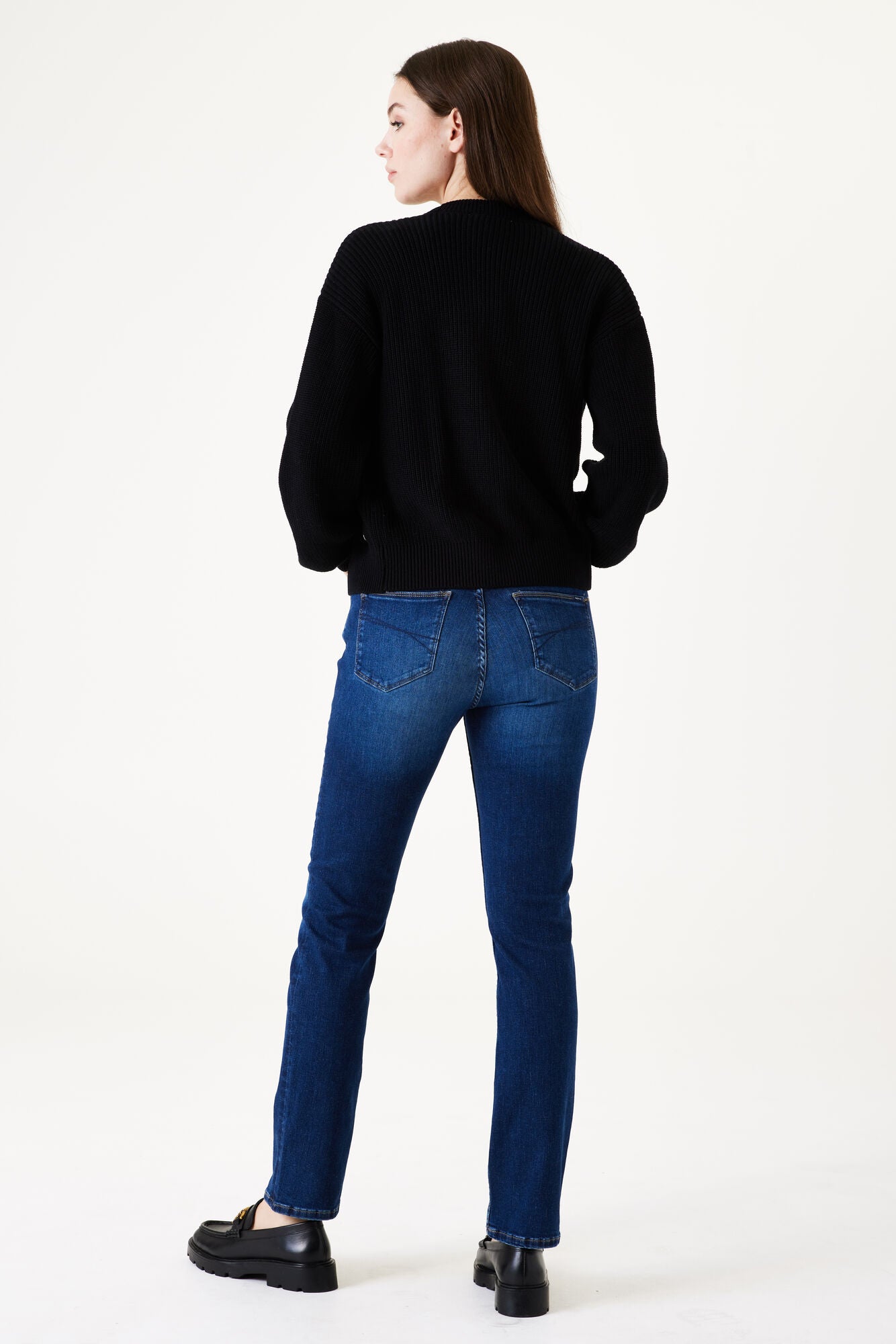 Garcia - Celia Straight Fit Jeans i Dark Used