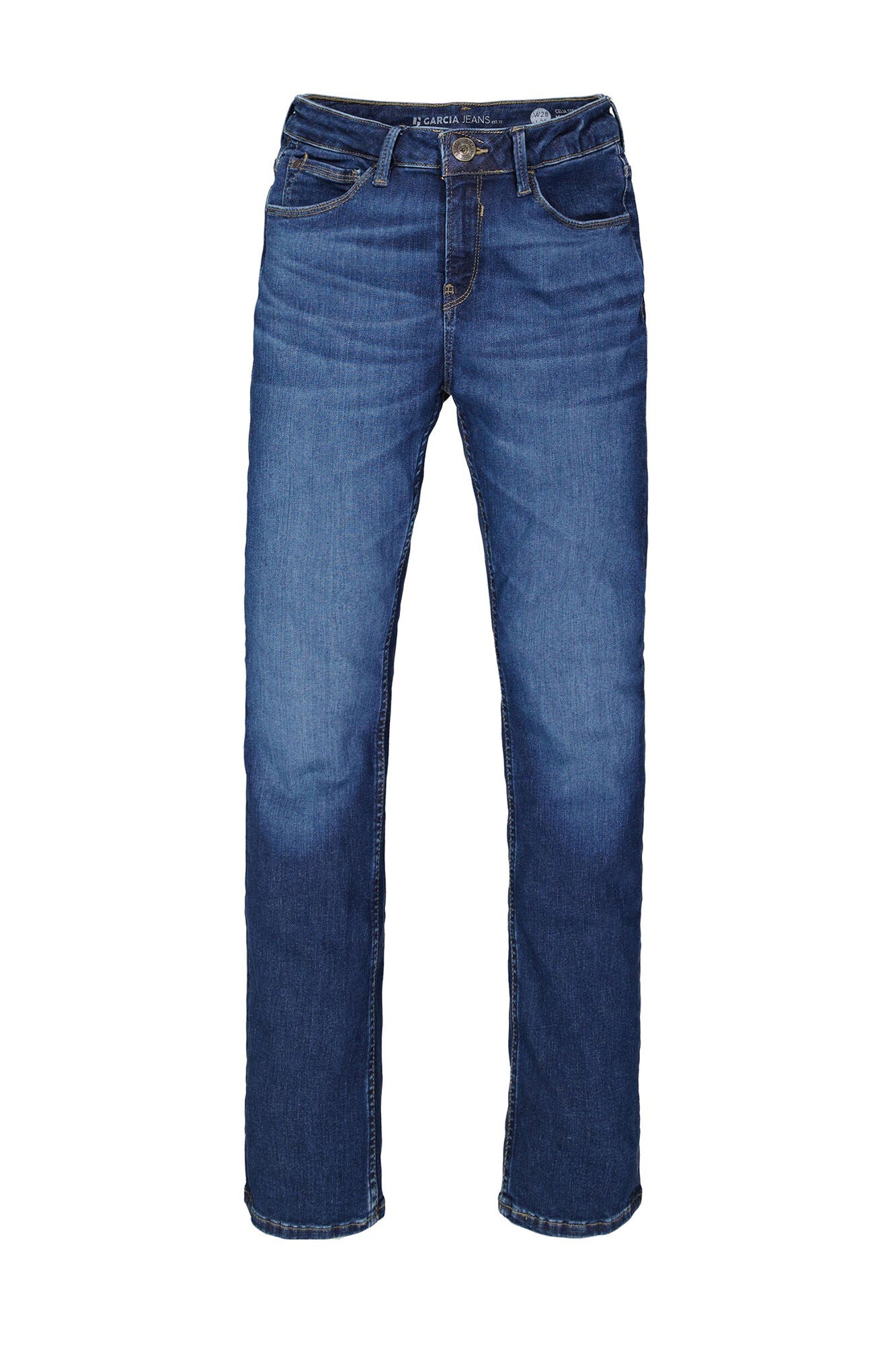 Garcia - Celia Straight Fit Jeans i Dark Used