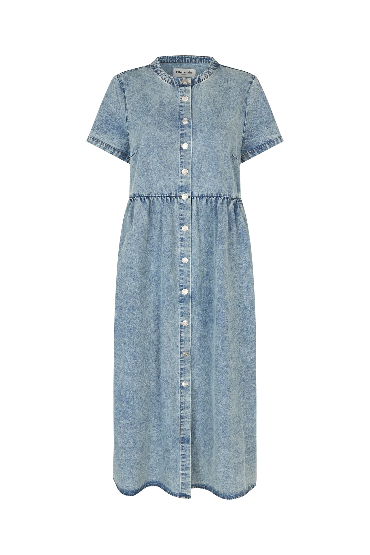 Lollys Laundry Kjole - AliyaLL Maxi Denim Kjole i Washed Denim