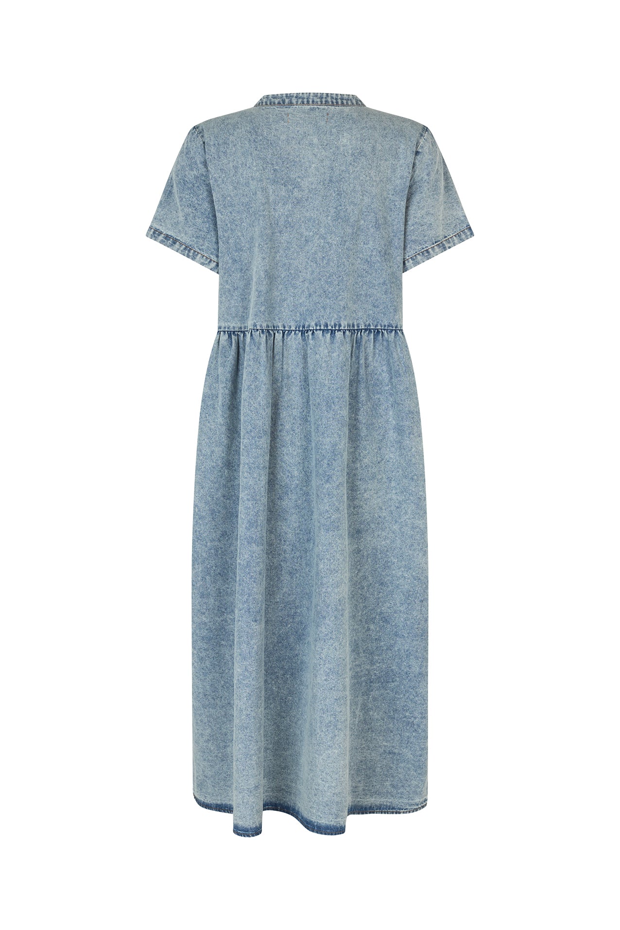 Lollys Laundry Kjole - AliyaLL Maxi Denim Kjole i Washed Denim