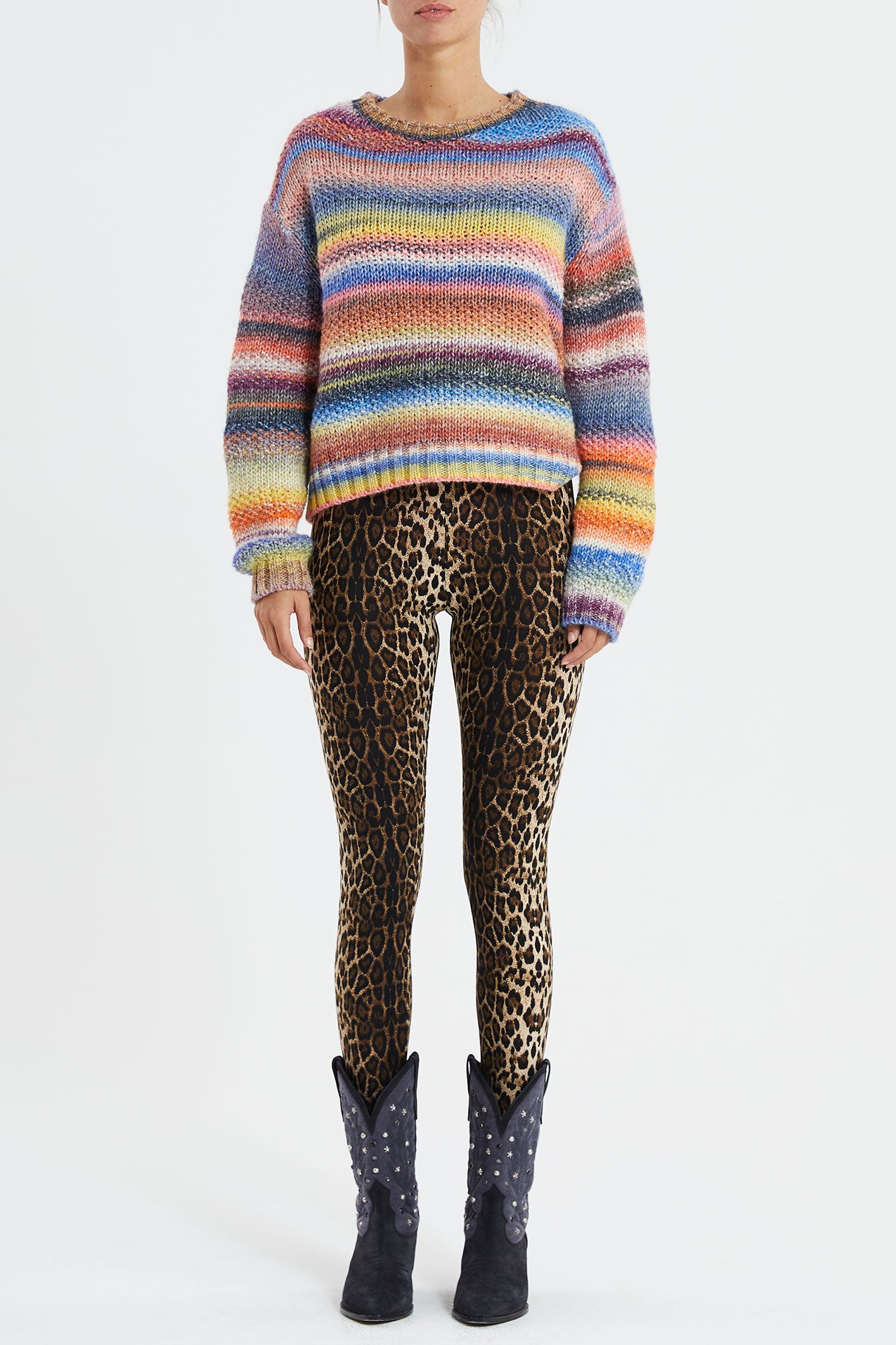Lollys Laundry Strik - Fairhaven LS Strik i Multi Strib