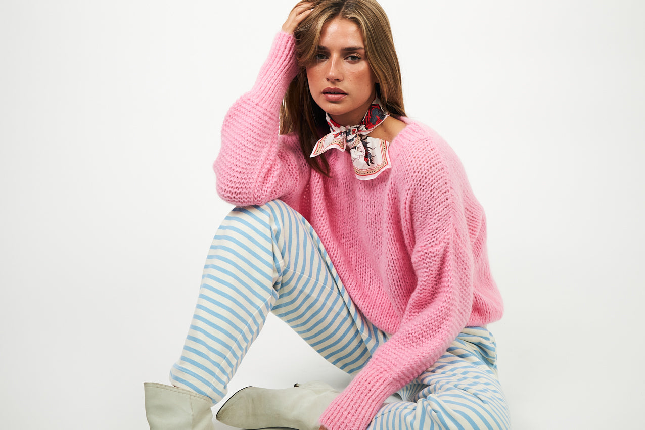 Lollys Laundry Strik - IsoldeLL Strik Jumper i Light Pink