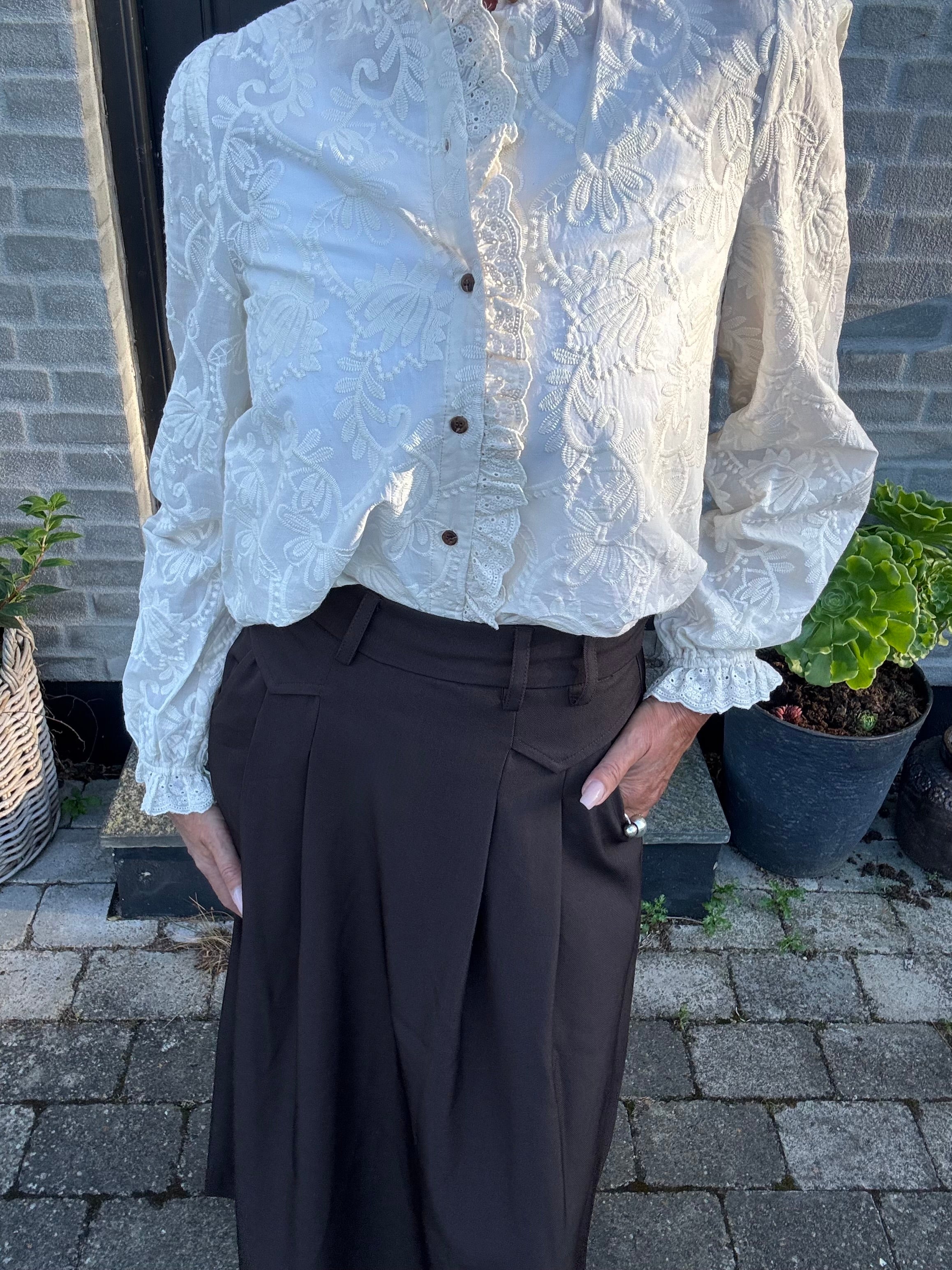 Co´couture Nederdel -  LunaCC Pocket Pleat i Dark Brown