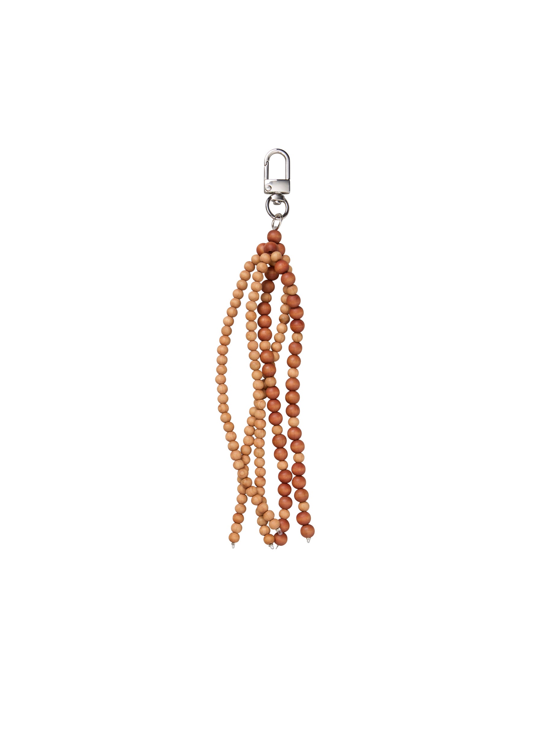 Beck Søndergaard Nøglering - Beaded Wood Tassel Charm Nøglering i Mocha