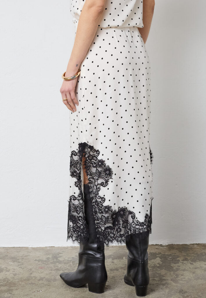 Co´couture Nederdel - AmeliCC Dot Lace Nederdel i Off-white