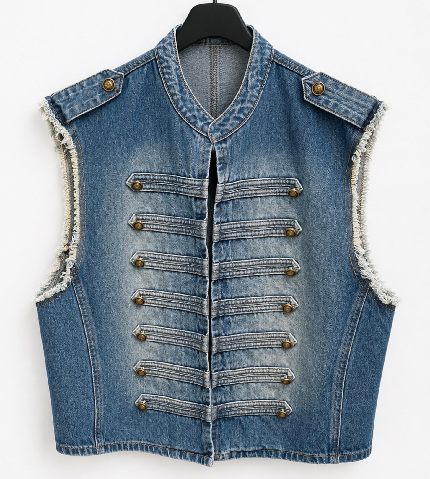MARTA du château Vest - 268678 MdcHoliday Denim Vest i Demin Blue