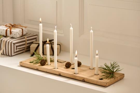 IB Laursen Lysestage - Træbræt Til Kertelys 1,3cm