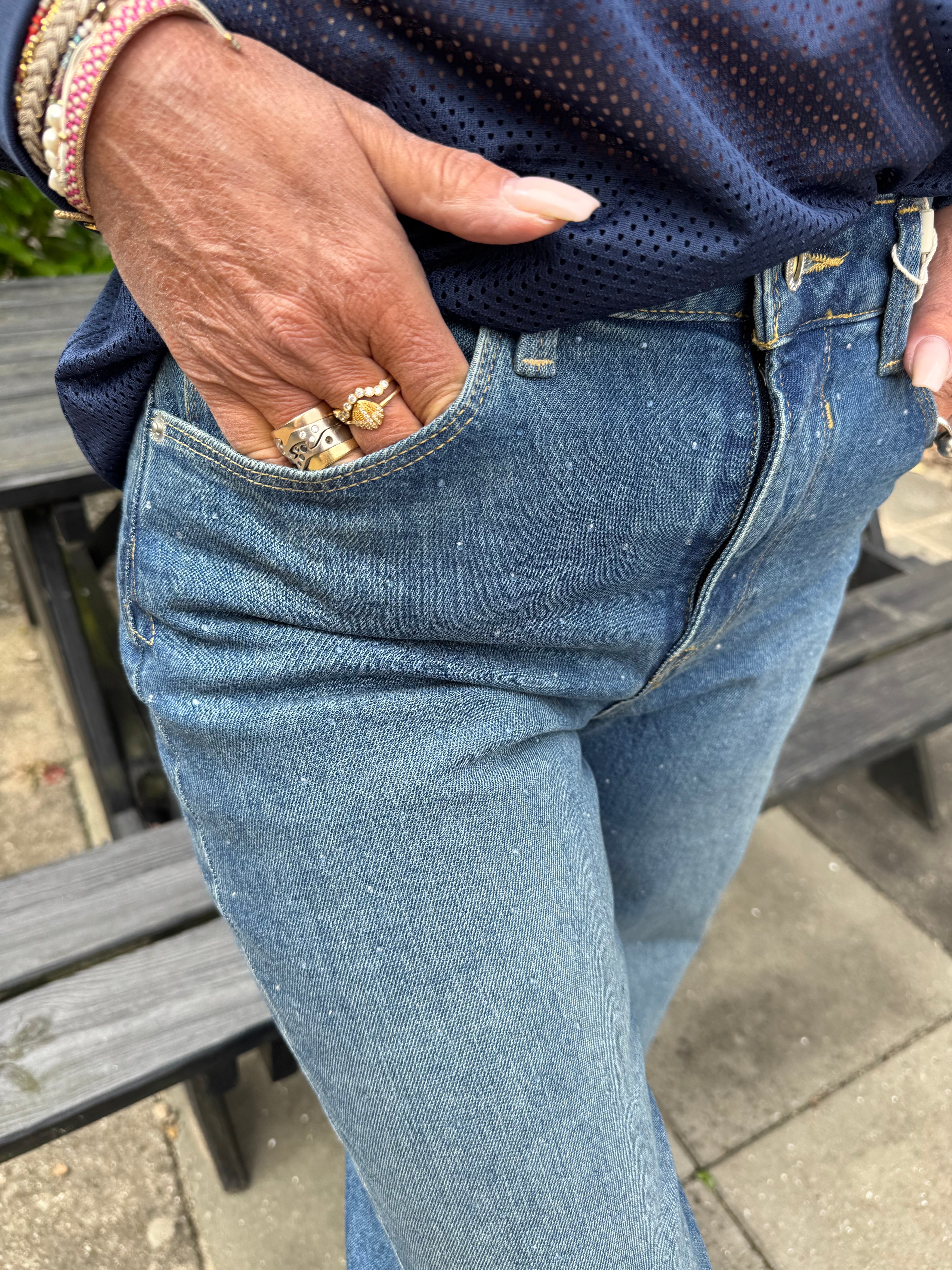 Garcia Jeans - 3338 Celia Wide Fit Jeans i Medium Used Med Similisten