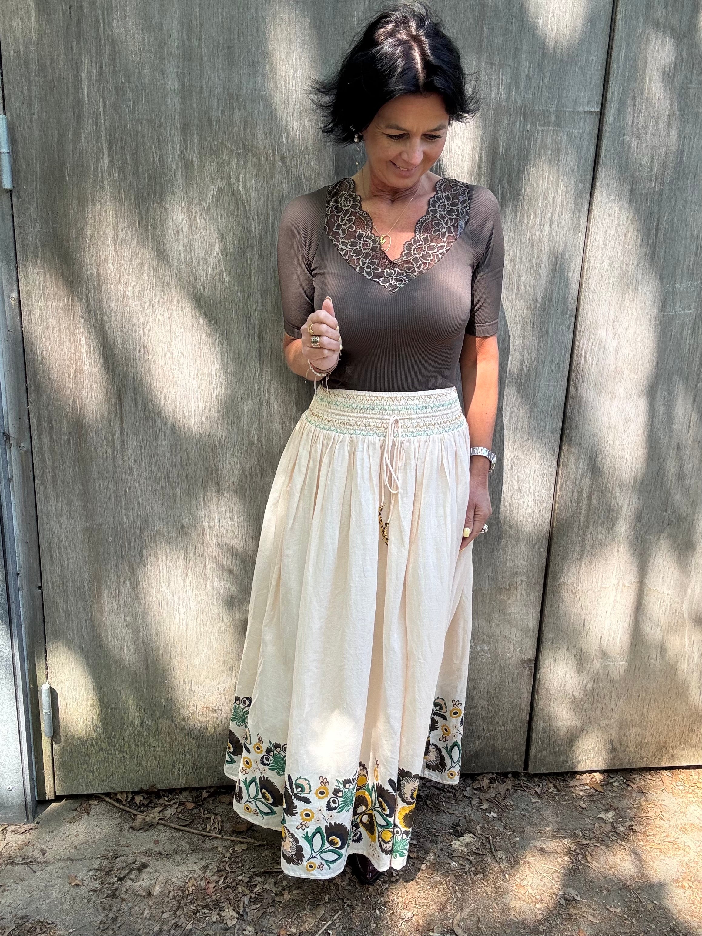 Lollys Laundry Nederdel - CassieLL Maxi Nederdel i Dusty Rose