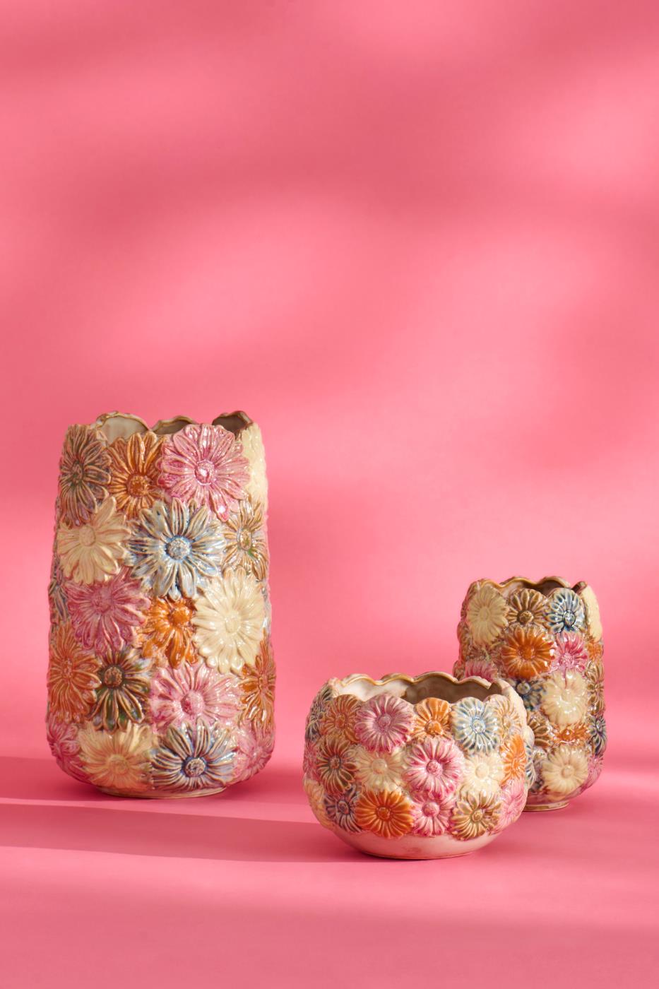 IB Laursen Vase - Vase Daisy  i Multifarvet Blomster