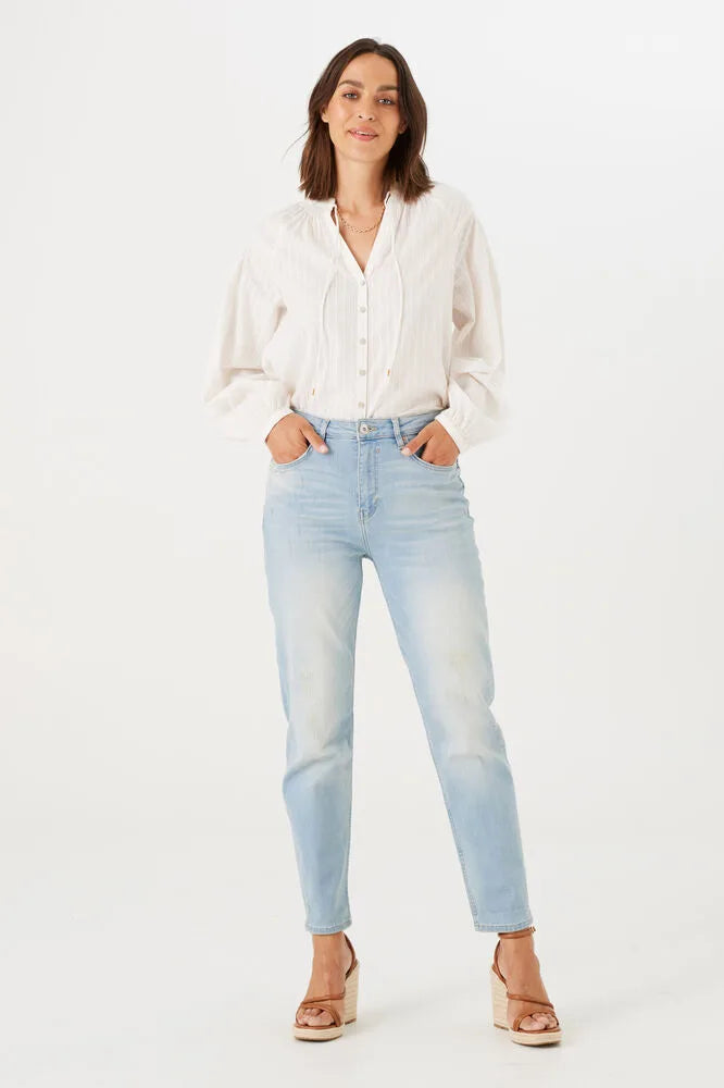 Garcia Jeans - Isabella Mom Fit Jeans i Vintage Used