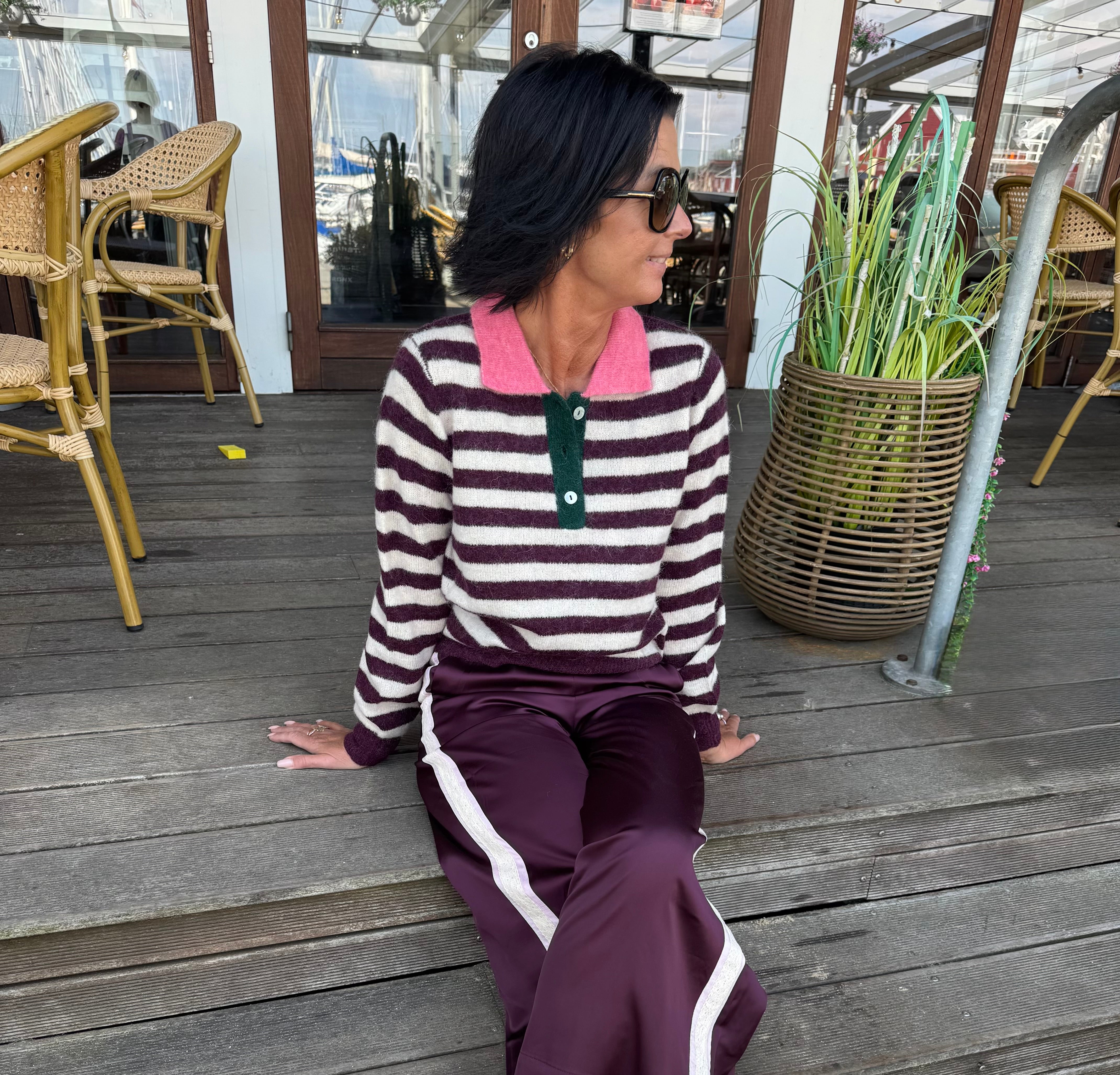 Nümph Strik - NuCiara Riette Stribet Strik Polo i Winetasting