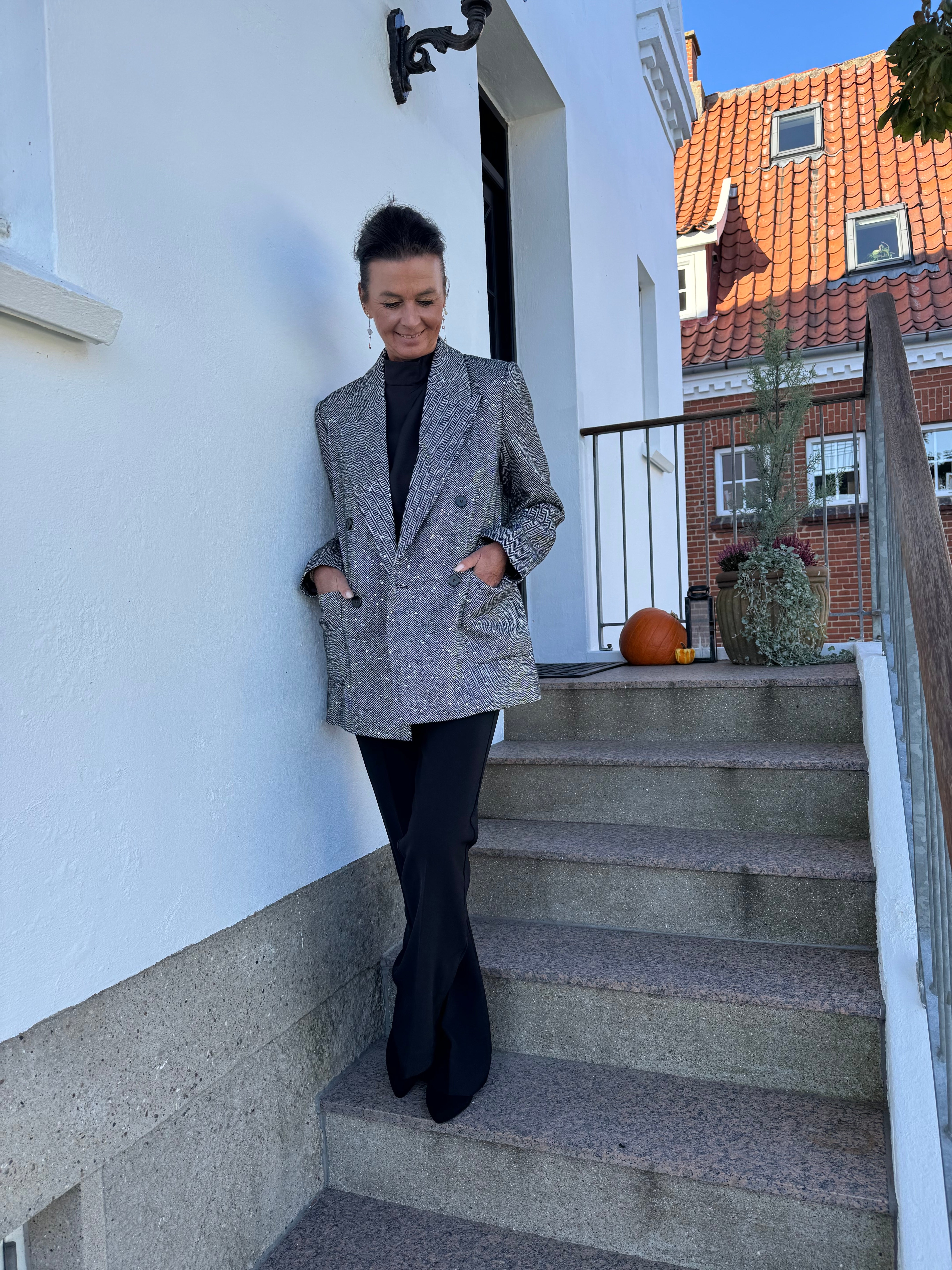 Haute L´amitié Blazer - Herring Sequins Blazer i Sort