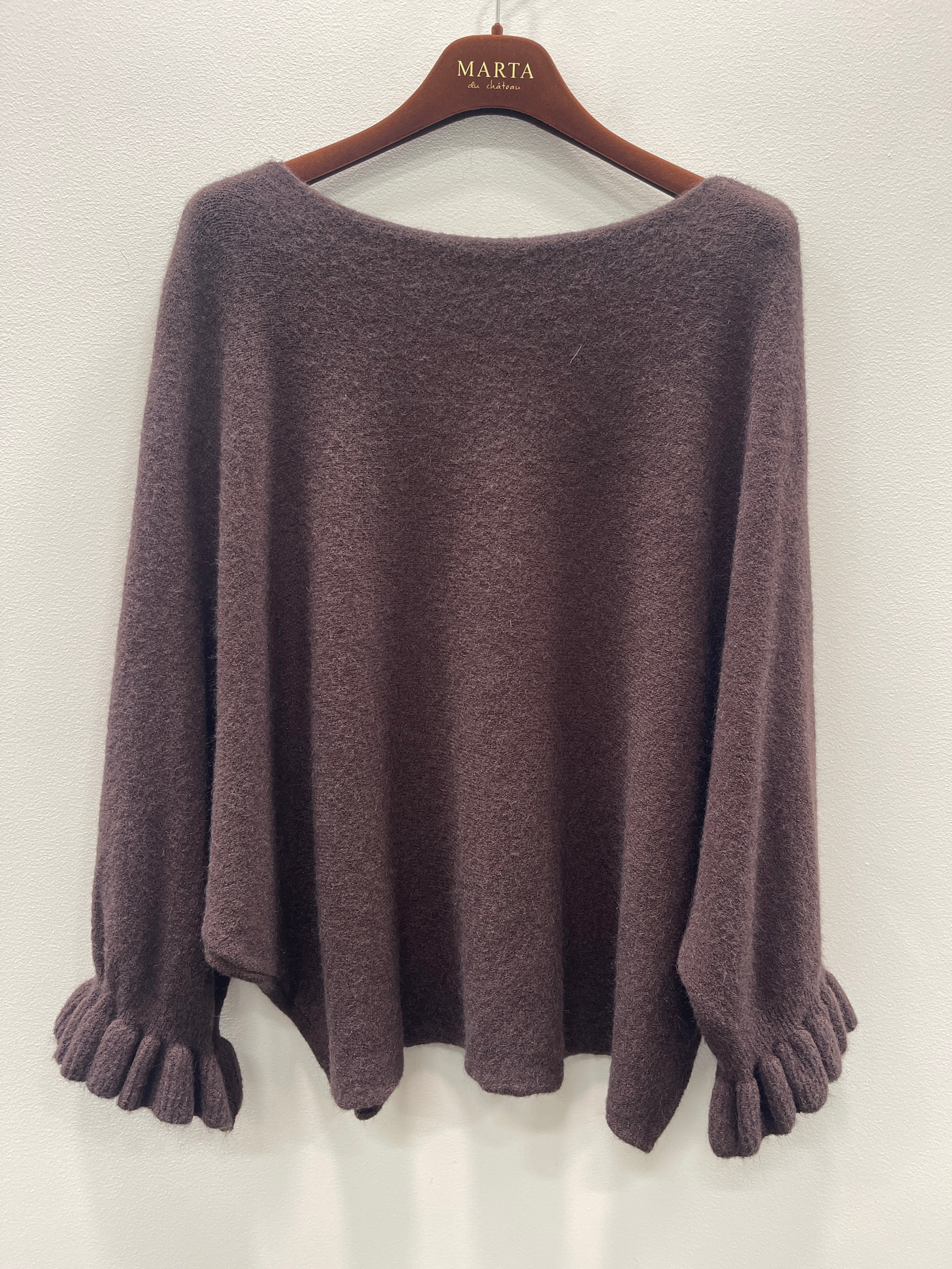 MARTA du château Strik - MdcElederflower Strik Bluse i Chocolate