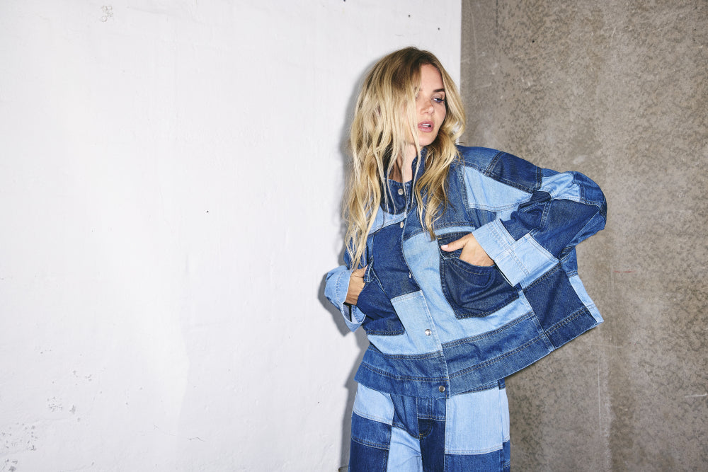 Co´Couture Jakke - PatchCC Denim Jakke i Denim Blue