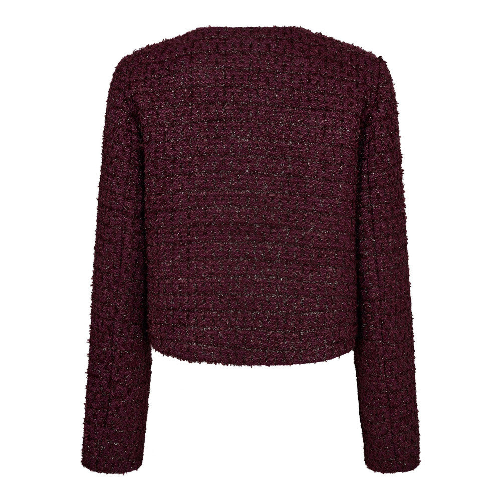 Co´Couture Jakke - PeachCC Boucle Jakke i Plum