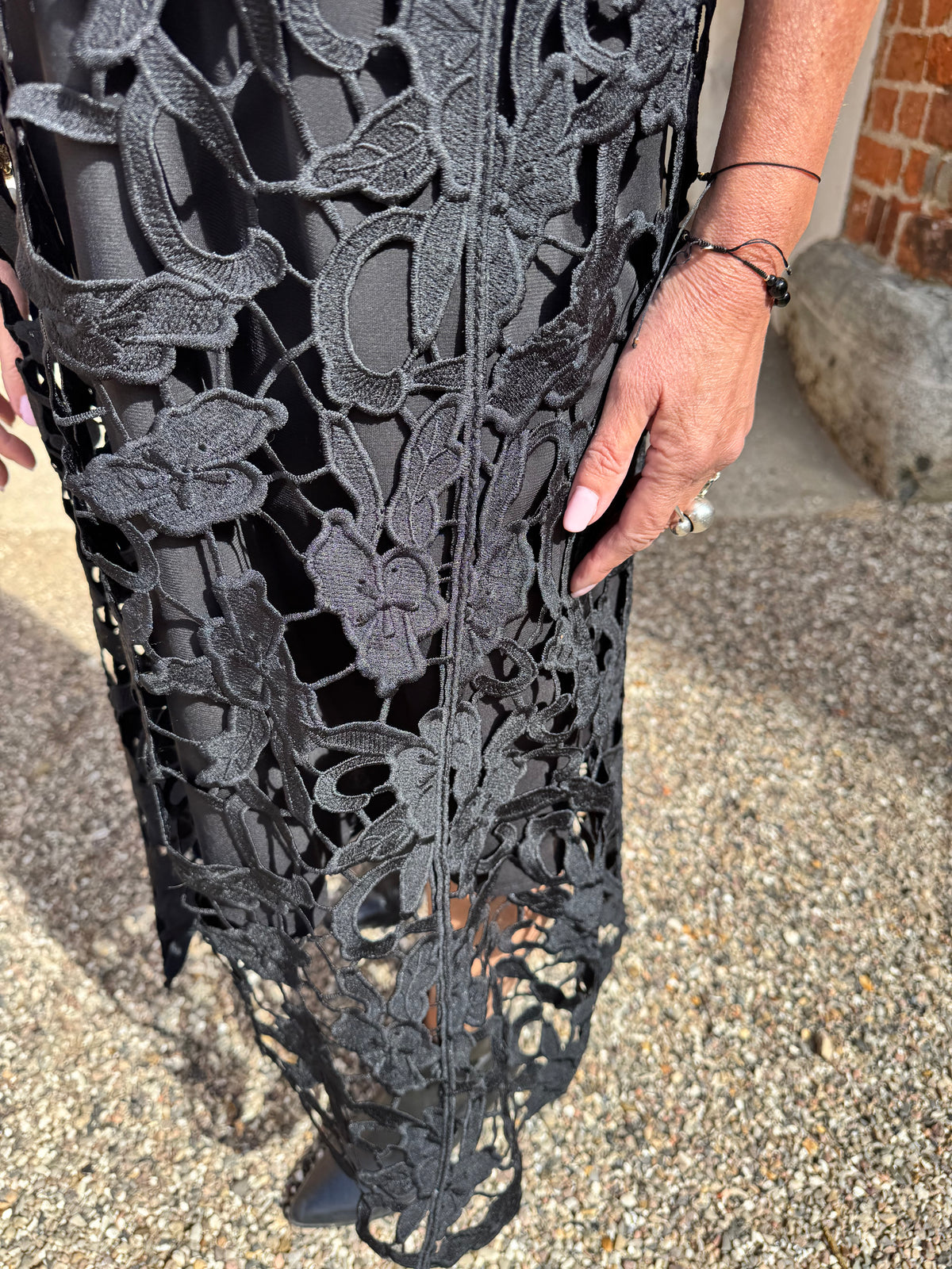 Tim & Simonsen Kjole - Bodil Lace Kjole i Sort