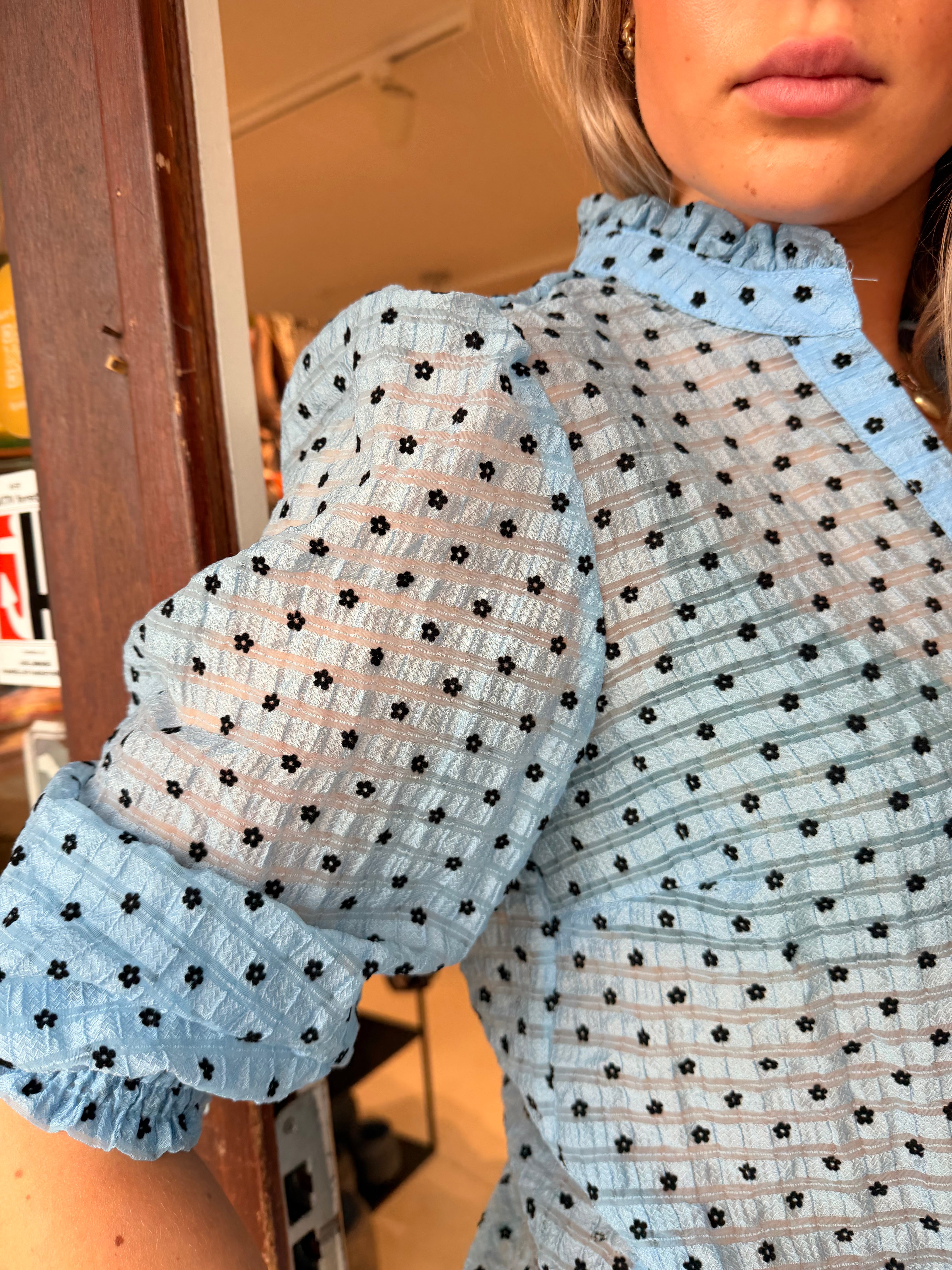 Nümph Bluse - NuJannet Bluse i Floaty Blue