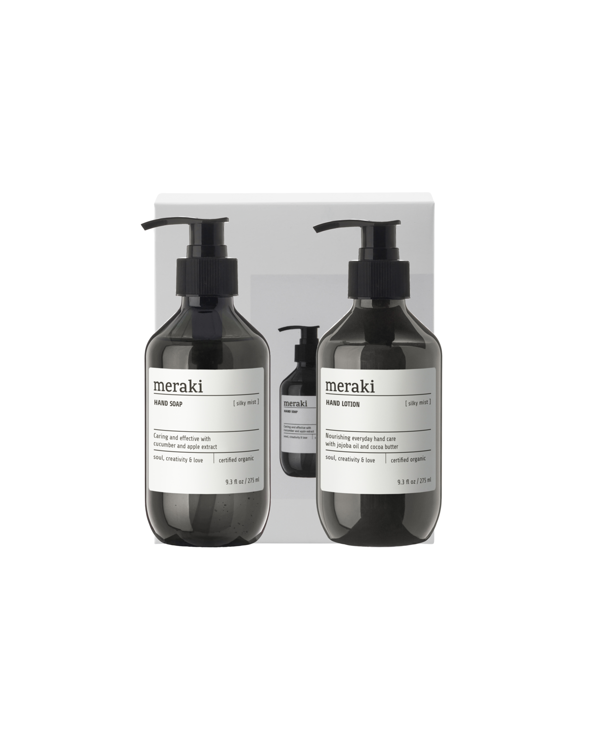 Meraki Gaveæske - Gaveæske, Håndsæbe & Håndcreme Silky Mist