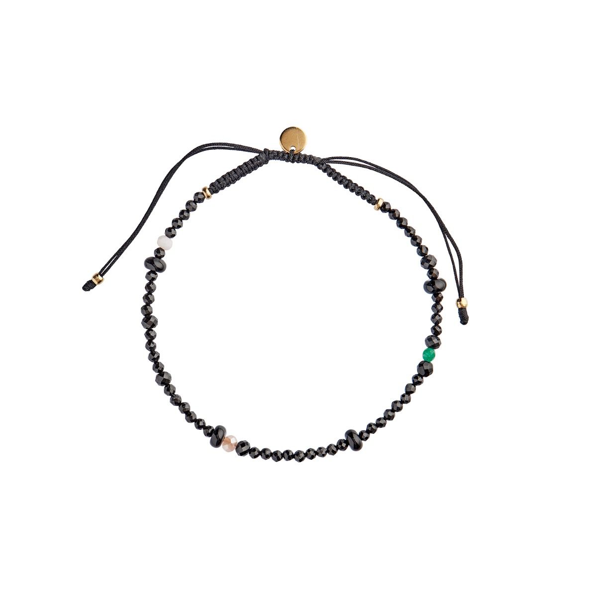 Stine A - Lissé Armbånd, Black Dream Colors Med Sort Bånd