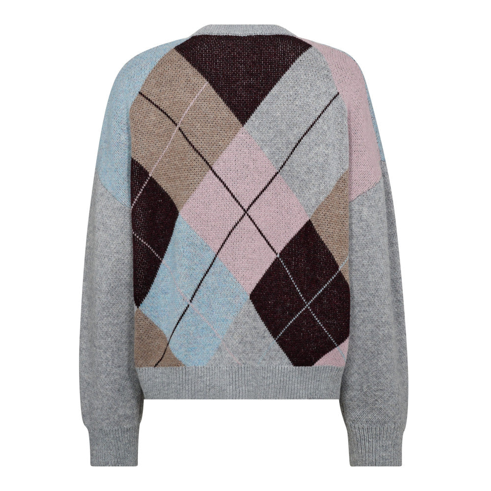 Co´Couture Strik - MajaCC Check Strik i Mid Grey