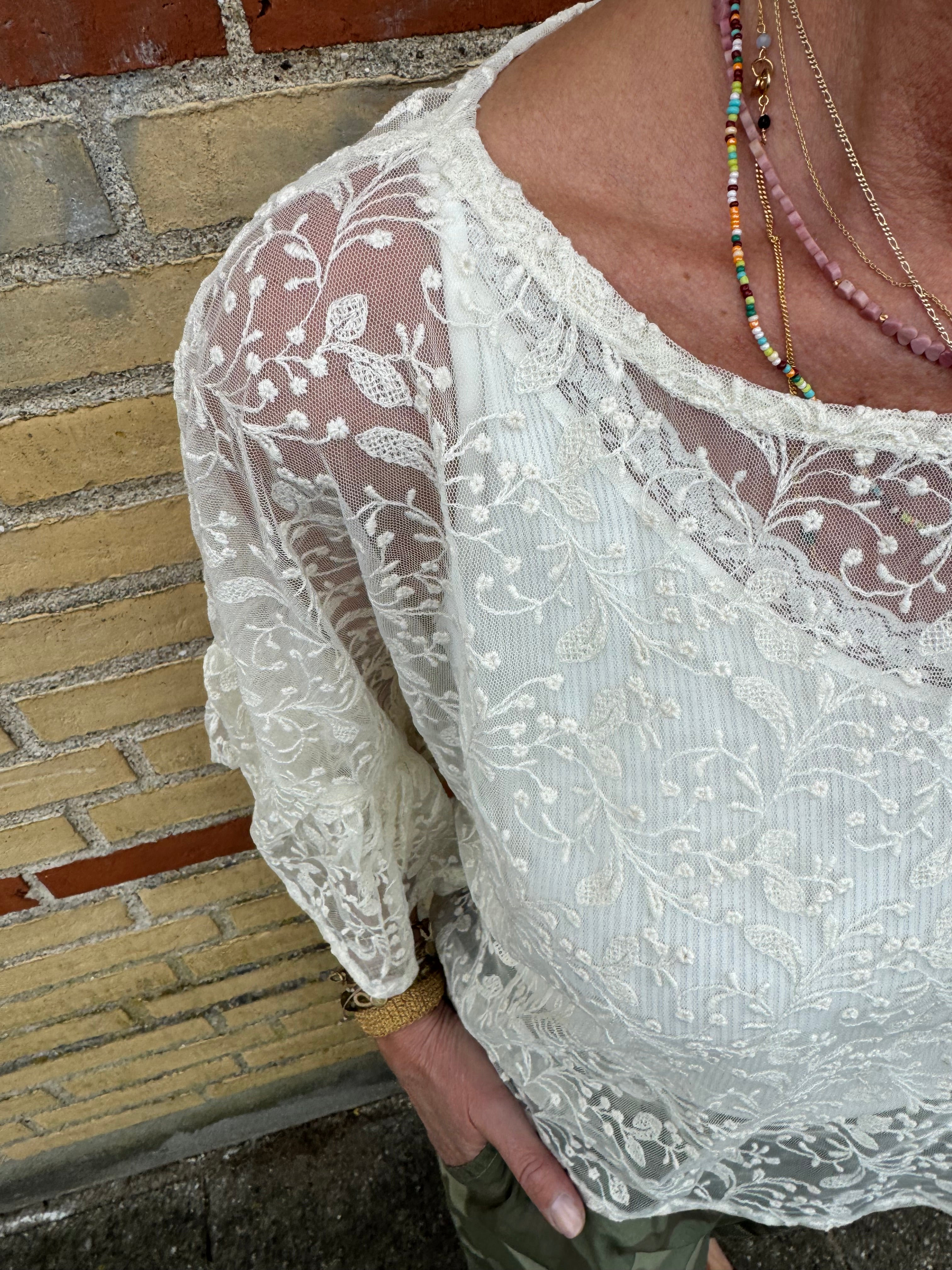 Black Colour Bluse - BcCallas Bluse i Off White