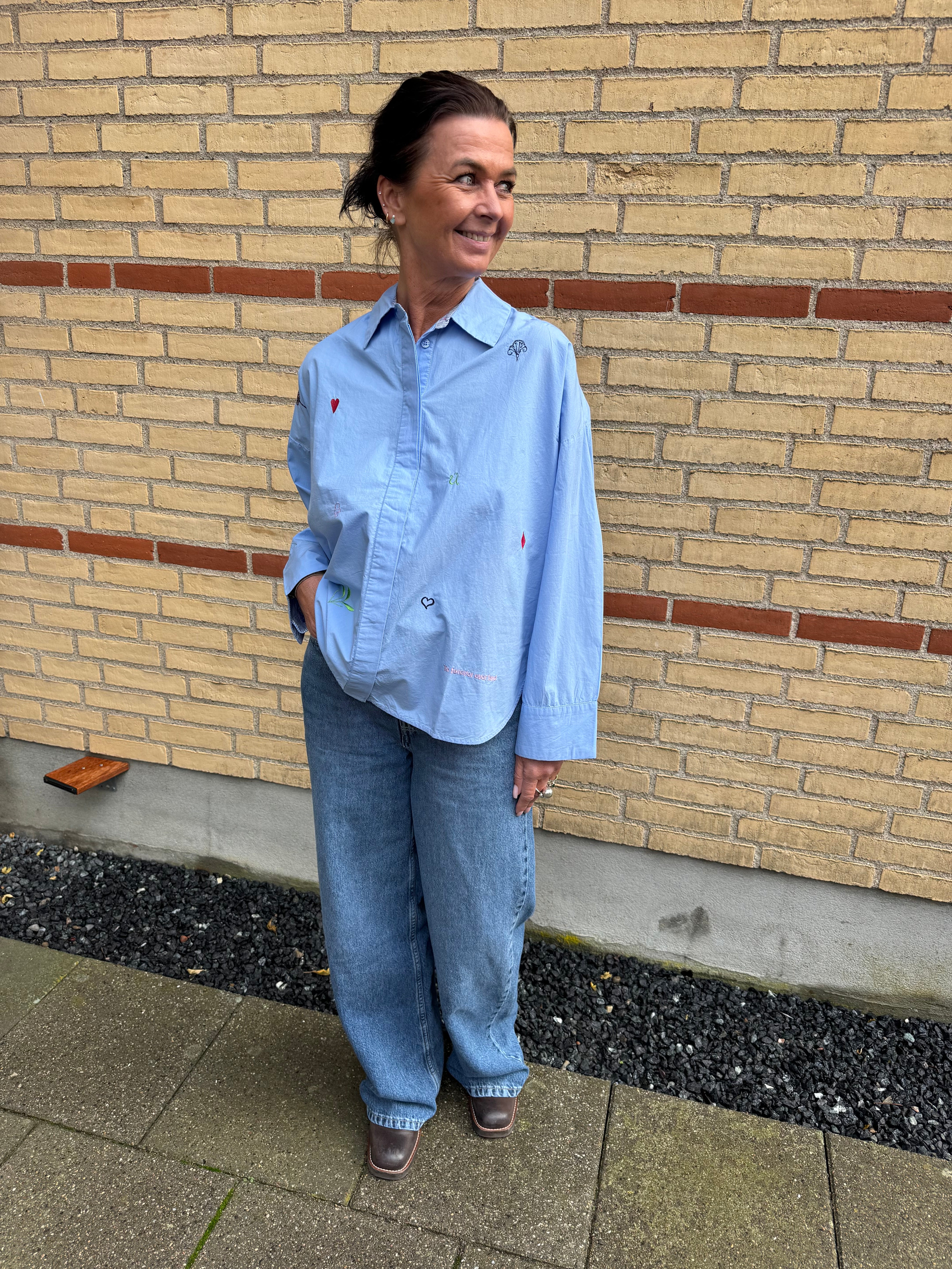 Nümph Skjorte - NuJune Skjorte i Hydrangea Blå