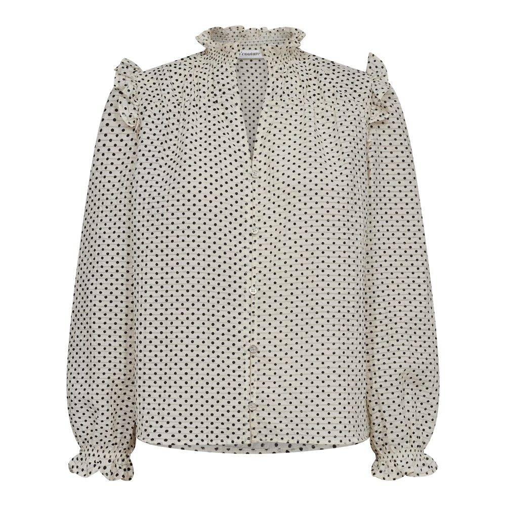 Co´Couture Skjorte - ChessCC Dot Skjorte i Off White