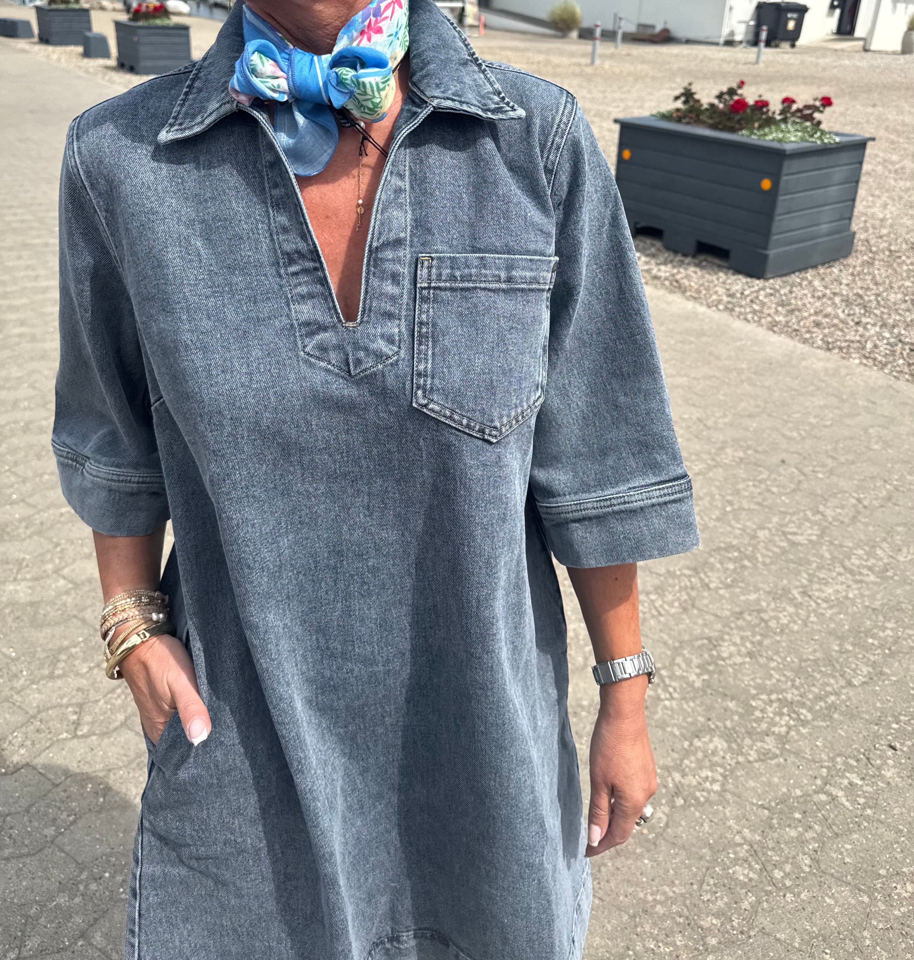 Nümph Kjole - NuToronto Denim Kjole i Blue Washed Denim
