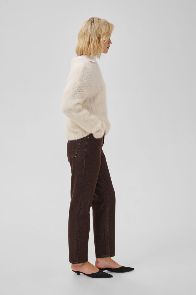 My Essential Wardrope Jeans - The Mommy High Tapered Jeans i Dark Brown Wash