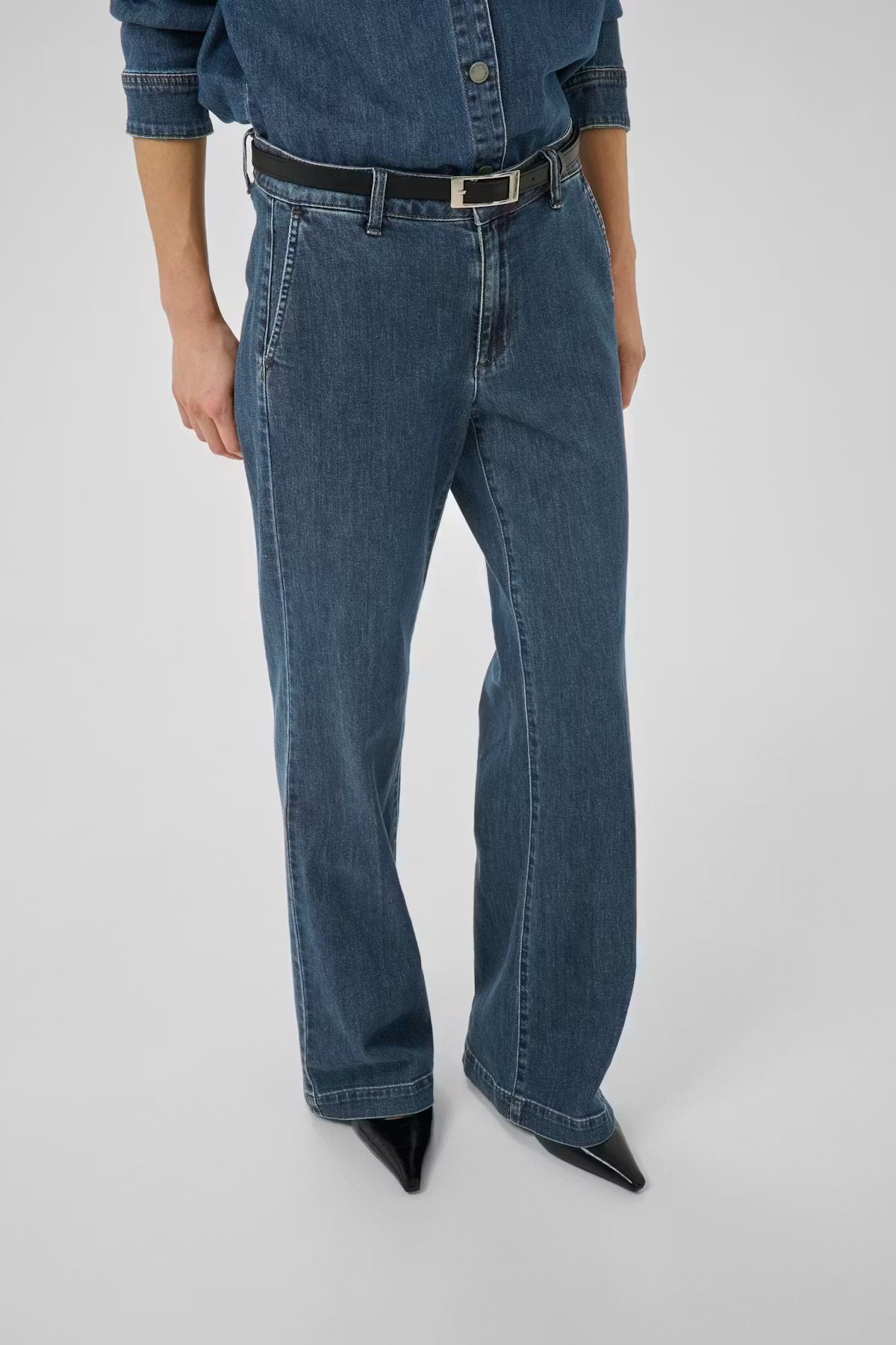 My Essential Wardrope Jeans - The Lara Wide 30 Jeans i 115 Dark Blue Wash
