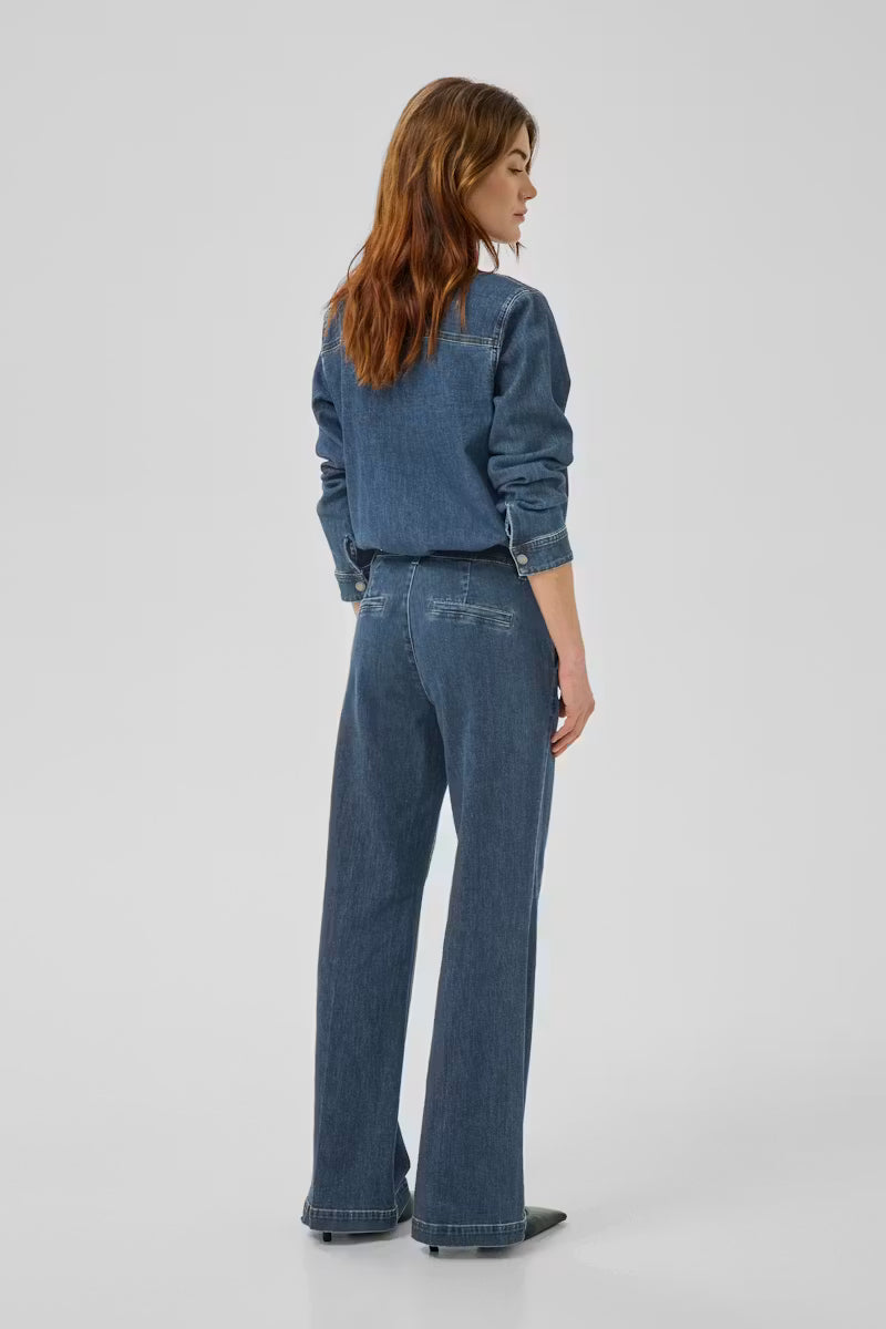 My Essential Wardrope Jeans - The Lara Wide 30 Jeans i 115 Dark Blue Wash