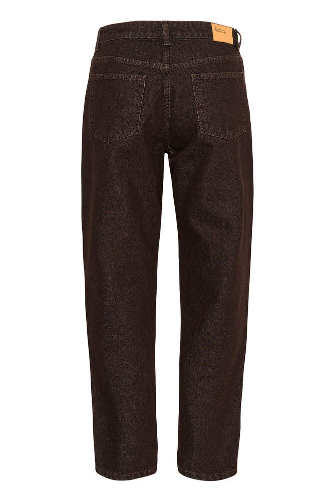 My Essential Wardrope Jeans - The Mommy High Tapered Jeans i Dark Brown Wash