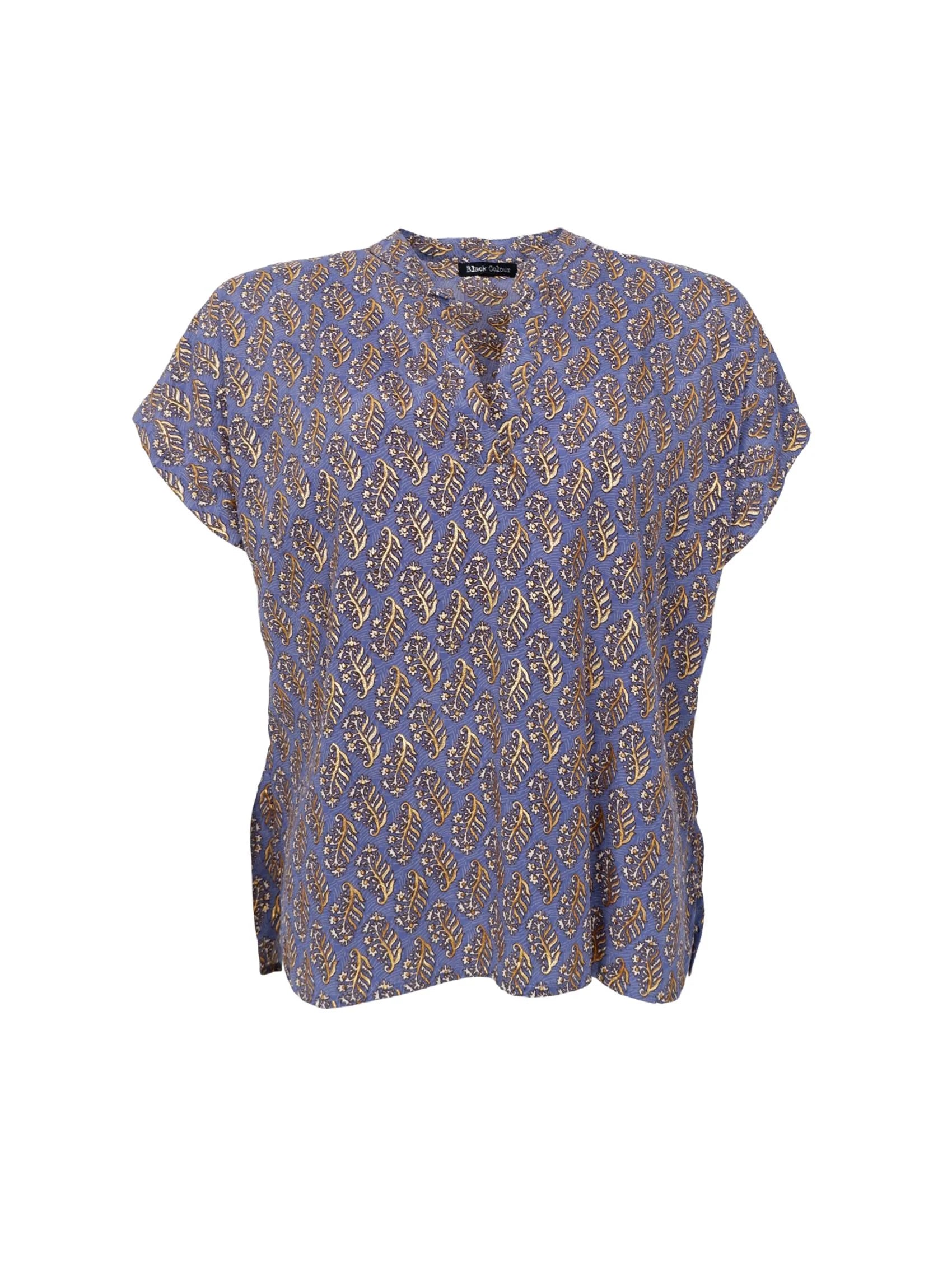 Black Colour Top - BcLuna Andrea S/S Top i Blue Mist