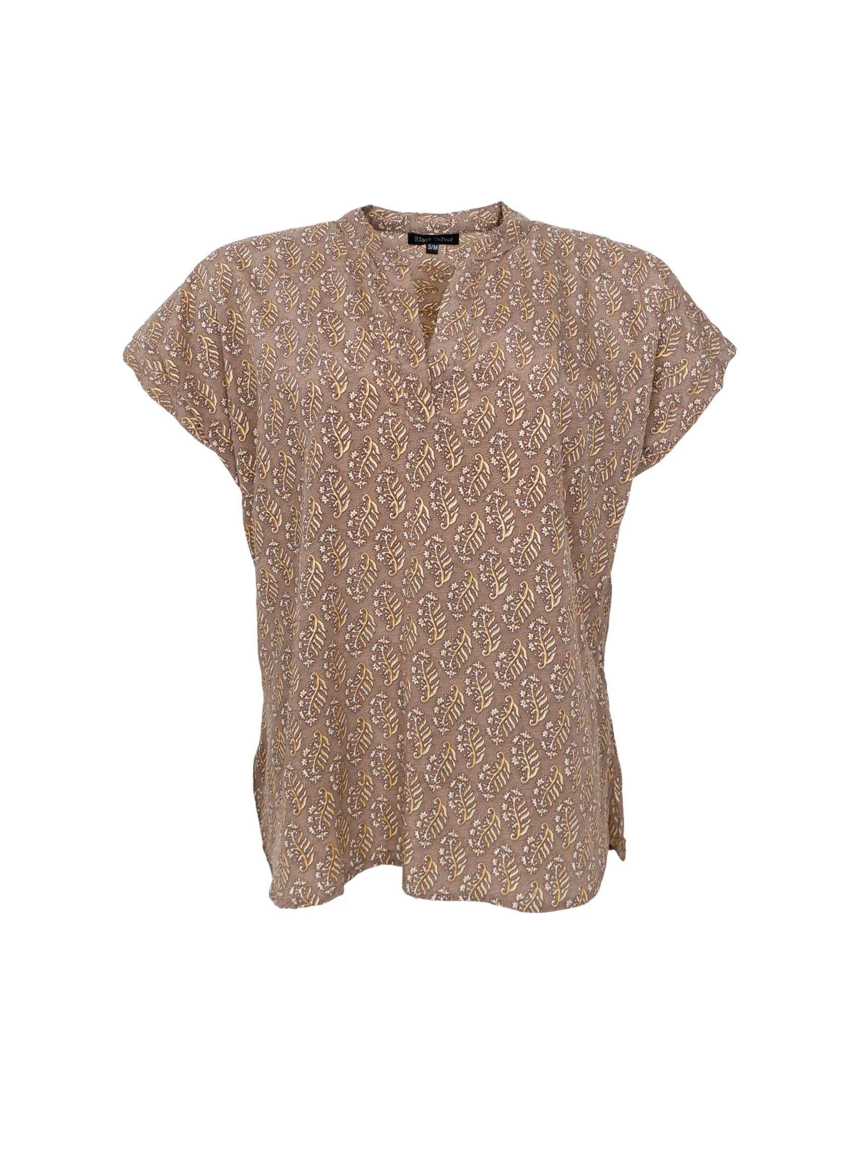Black Colour Top - BcLuna Andrea S/S Top i Taupe Mist