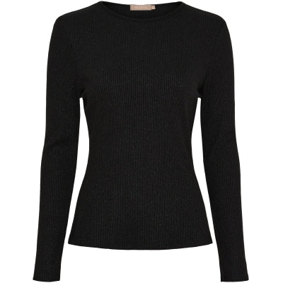 MARTA du château Bluse - 38915 MdcLunara LS Bluse i Sort Glitter