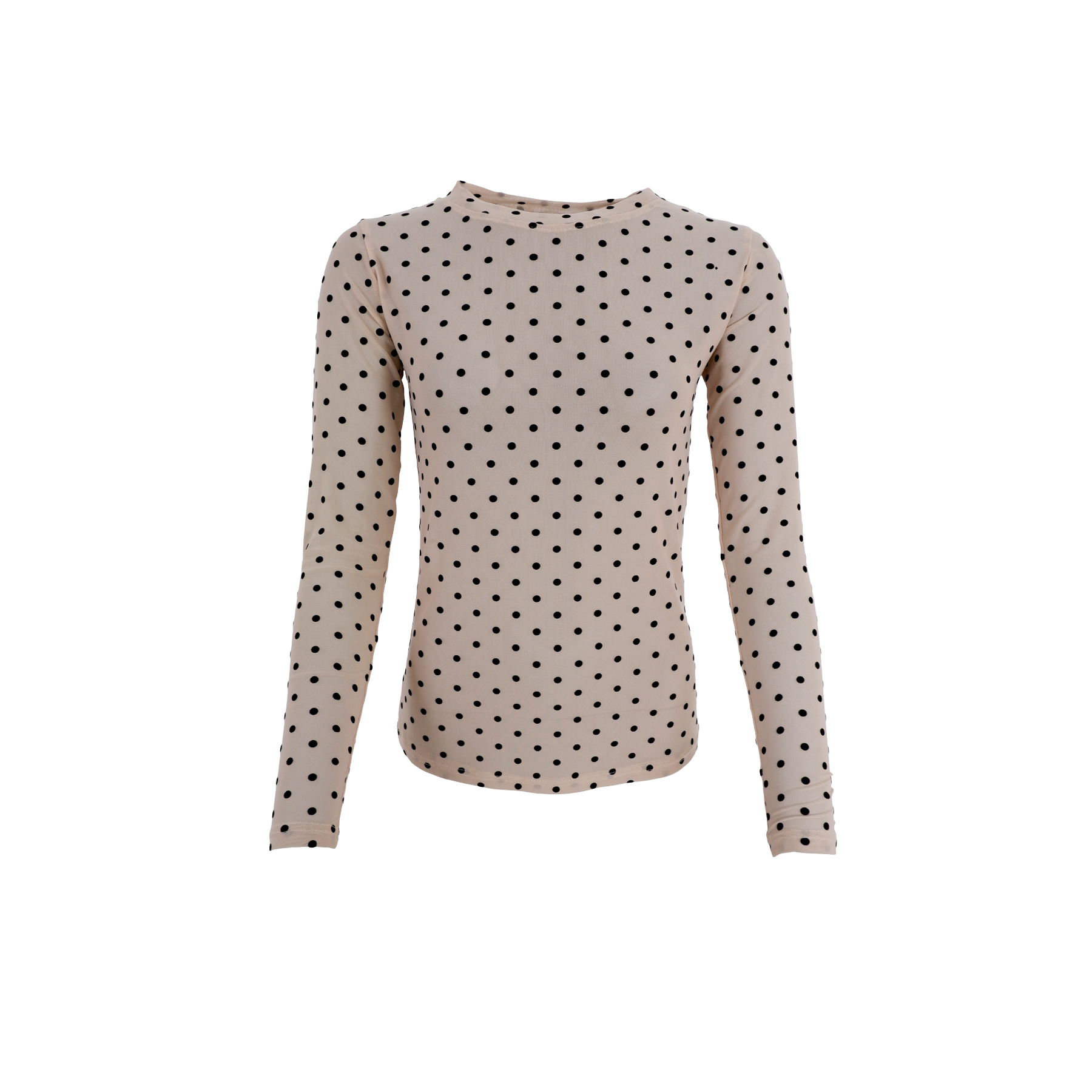 Black Colour Bluse - BcJennie Dotted Mesh Bluse i Cream