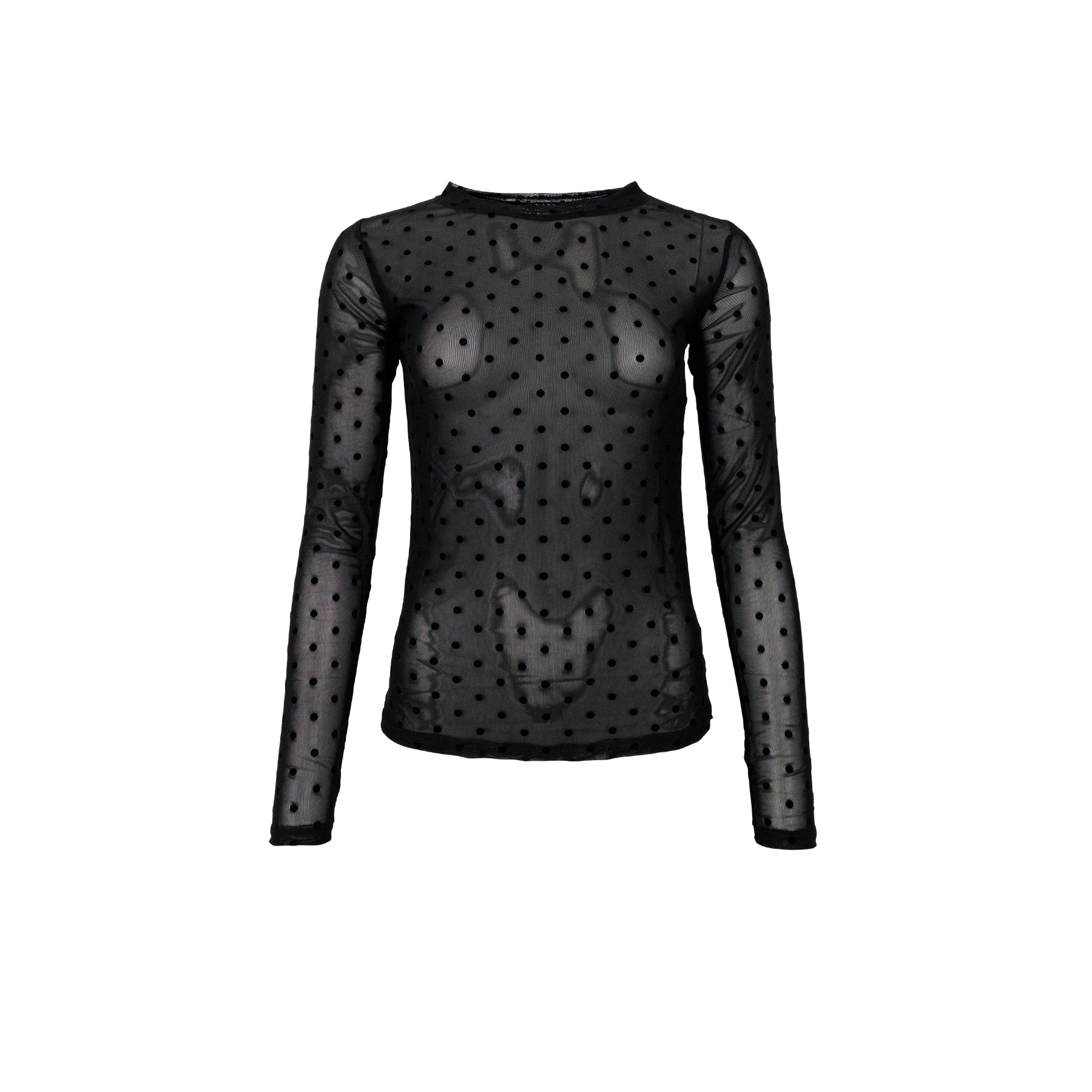 Black Colour Bluse - BcJennie Dotted Mesh Bluse i Sort