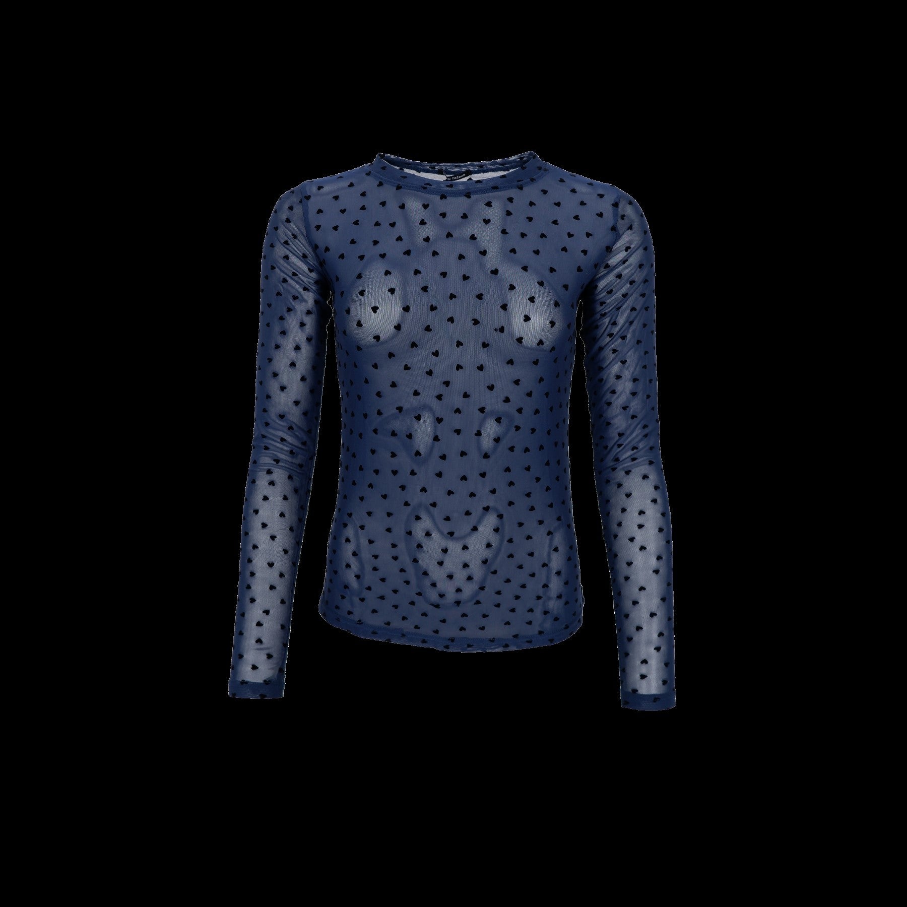 Black Colour Bluse - BcIsole Love Mesh Bluse i Navy