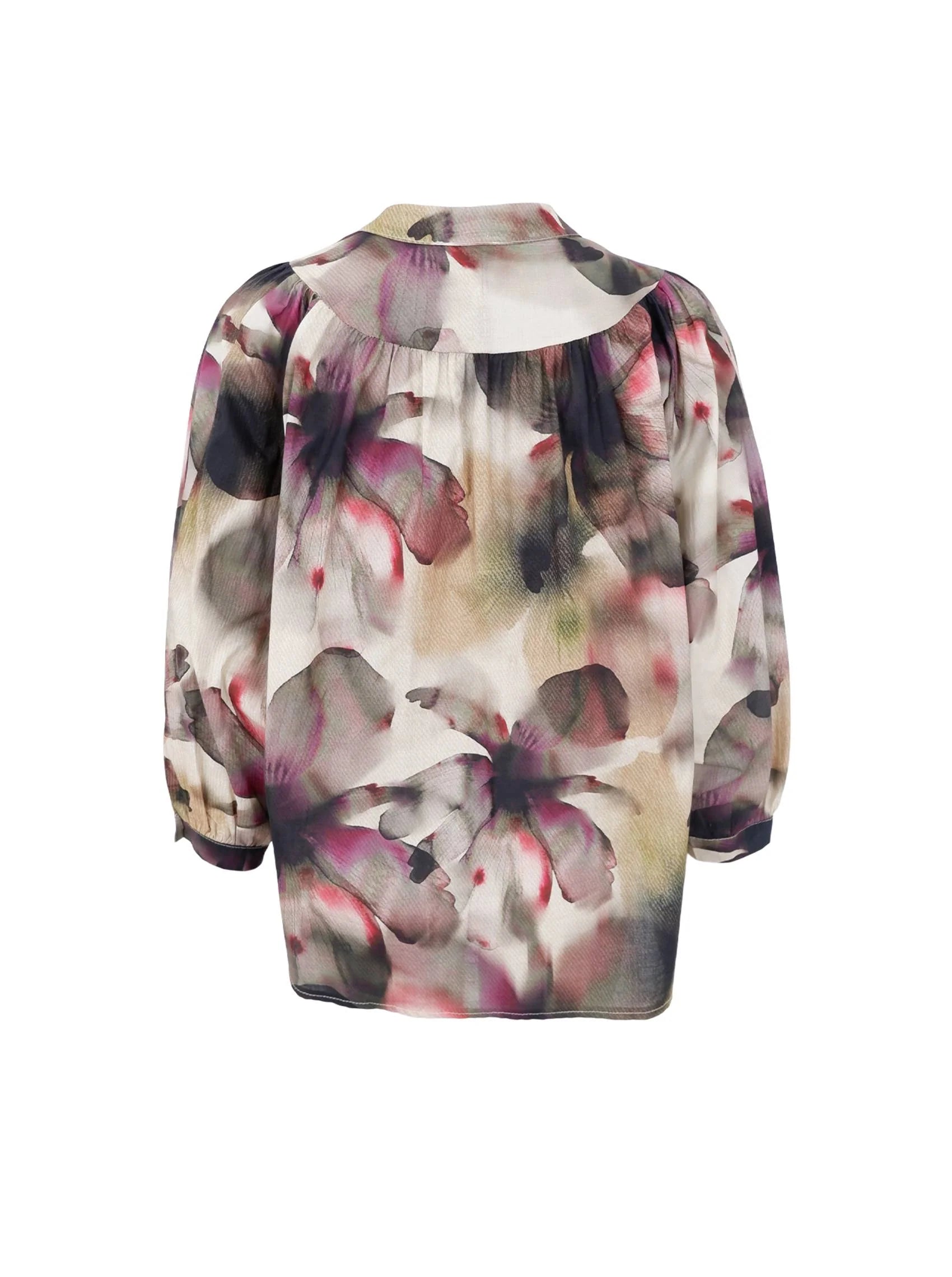 Black Colour Bluse - BcFilora Bluse i Plum Flower