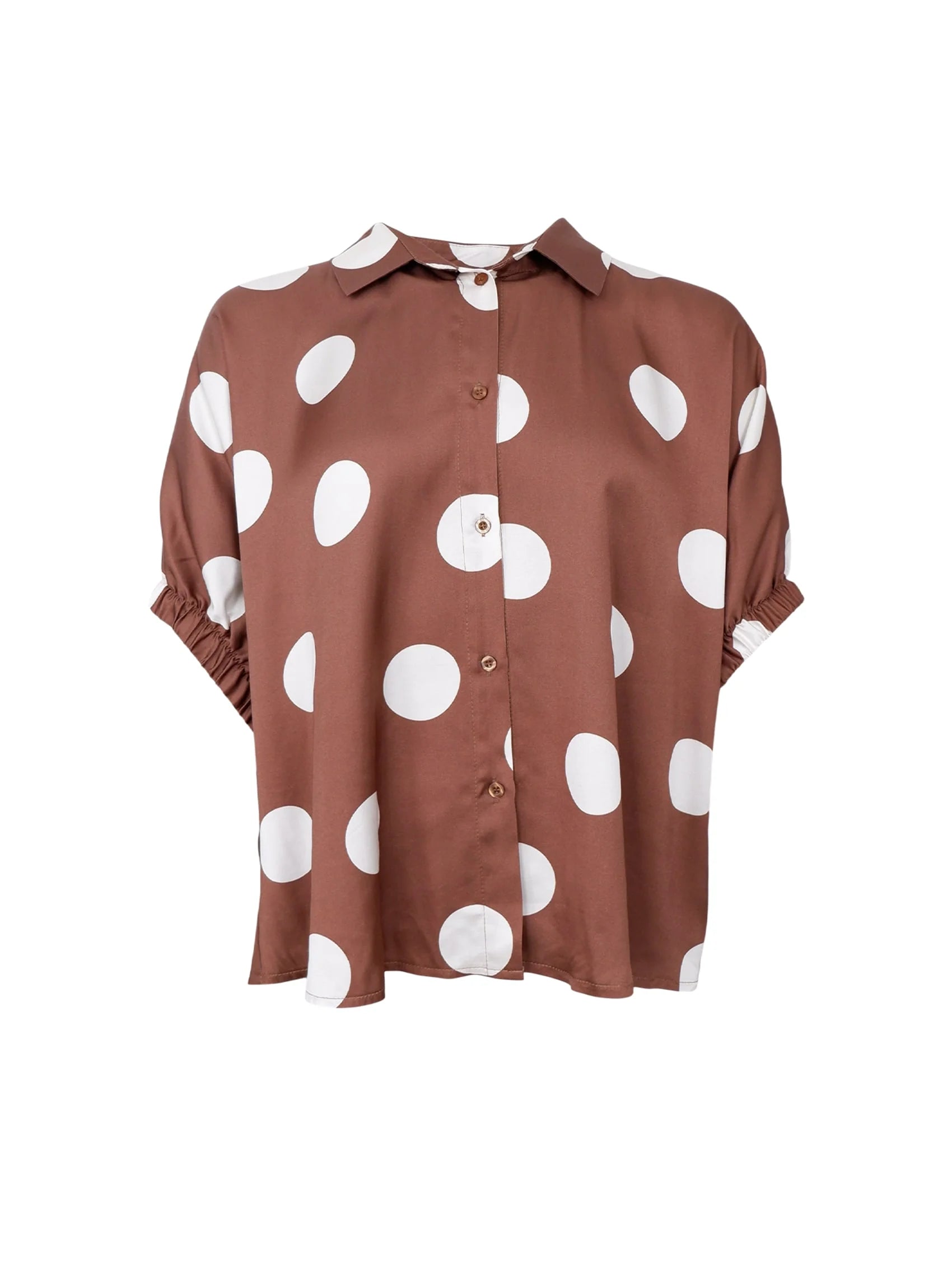Black Colour Bluse - BcMabel Bluse i Mocca Dots